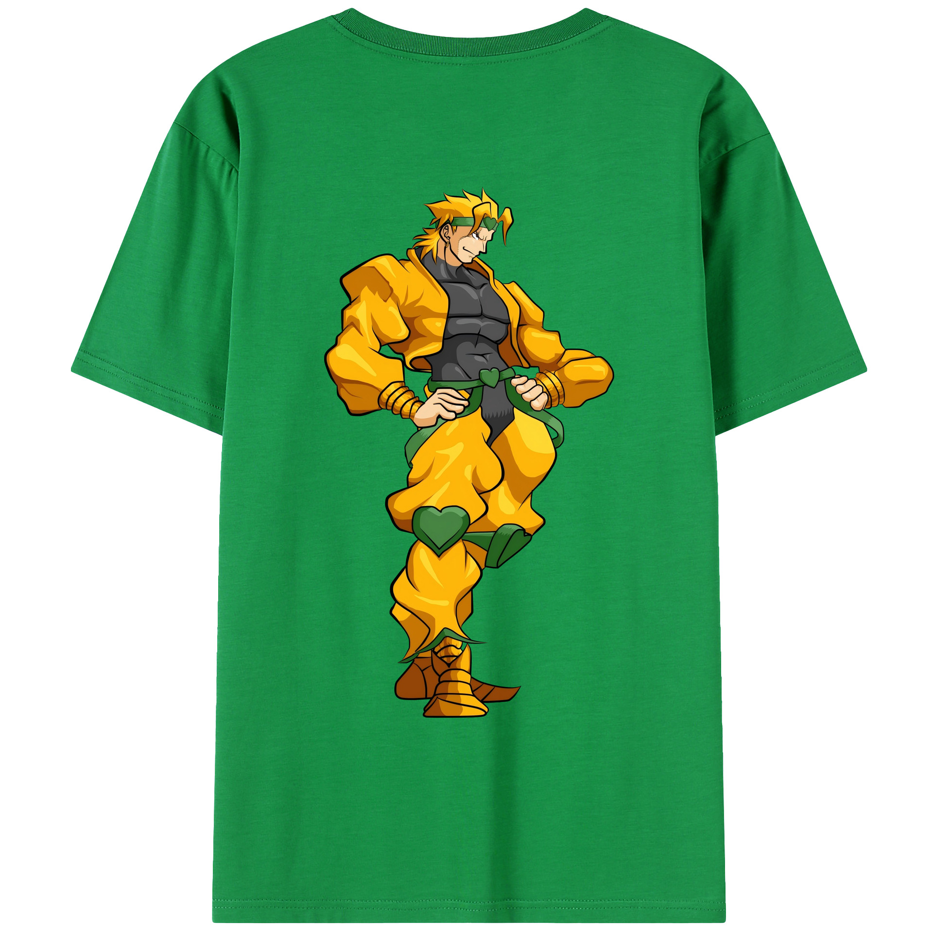 （画像用） ジョジョの奇妙な冒険 ディオ?ブランドー JoJo's Bizarre Adventure Dio Brando 綿100％ メンズ半袖Tシャツ（バックプリント） 通気性