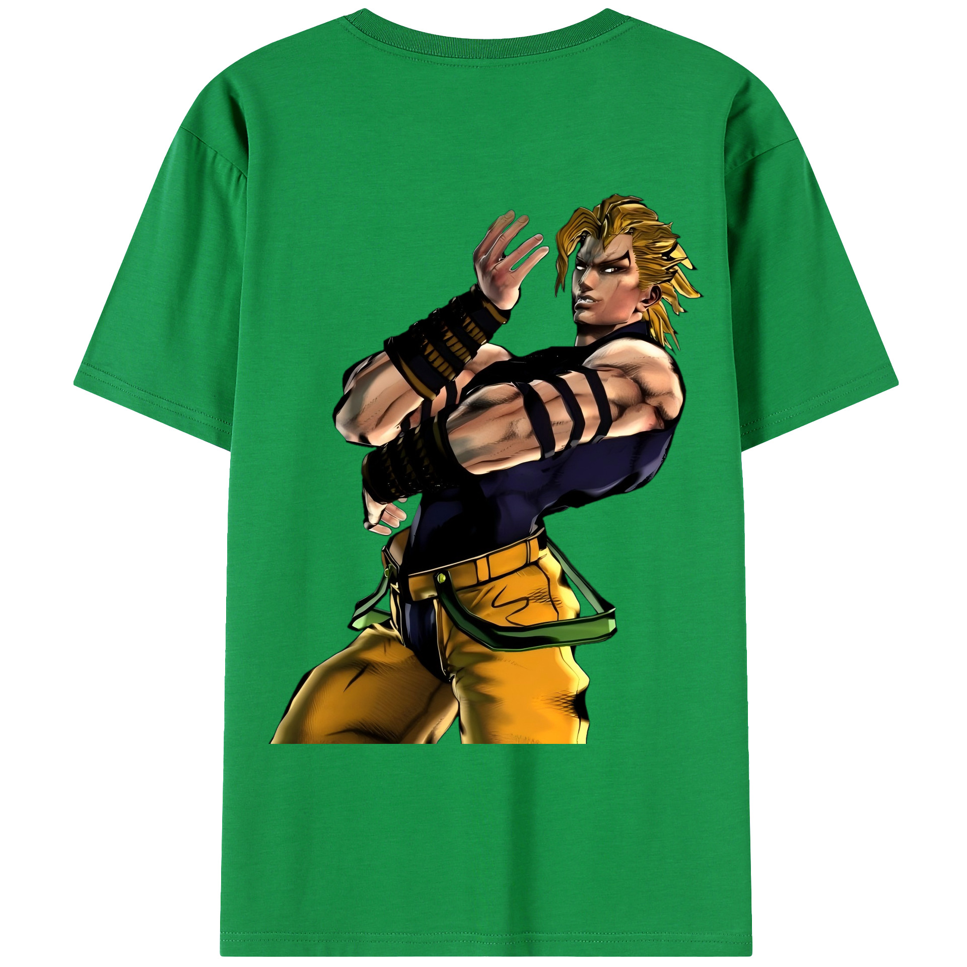 （画像用） ジョジョの奇妙な冒険 ディオ?ブランドー JoJo's Bizarre Adventure Dio Brando 綿100％ メンズ半袖Tシャツ（バックプリント） 通気性