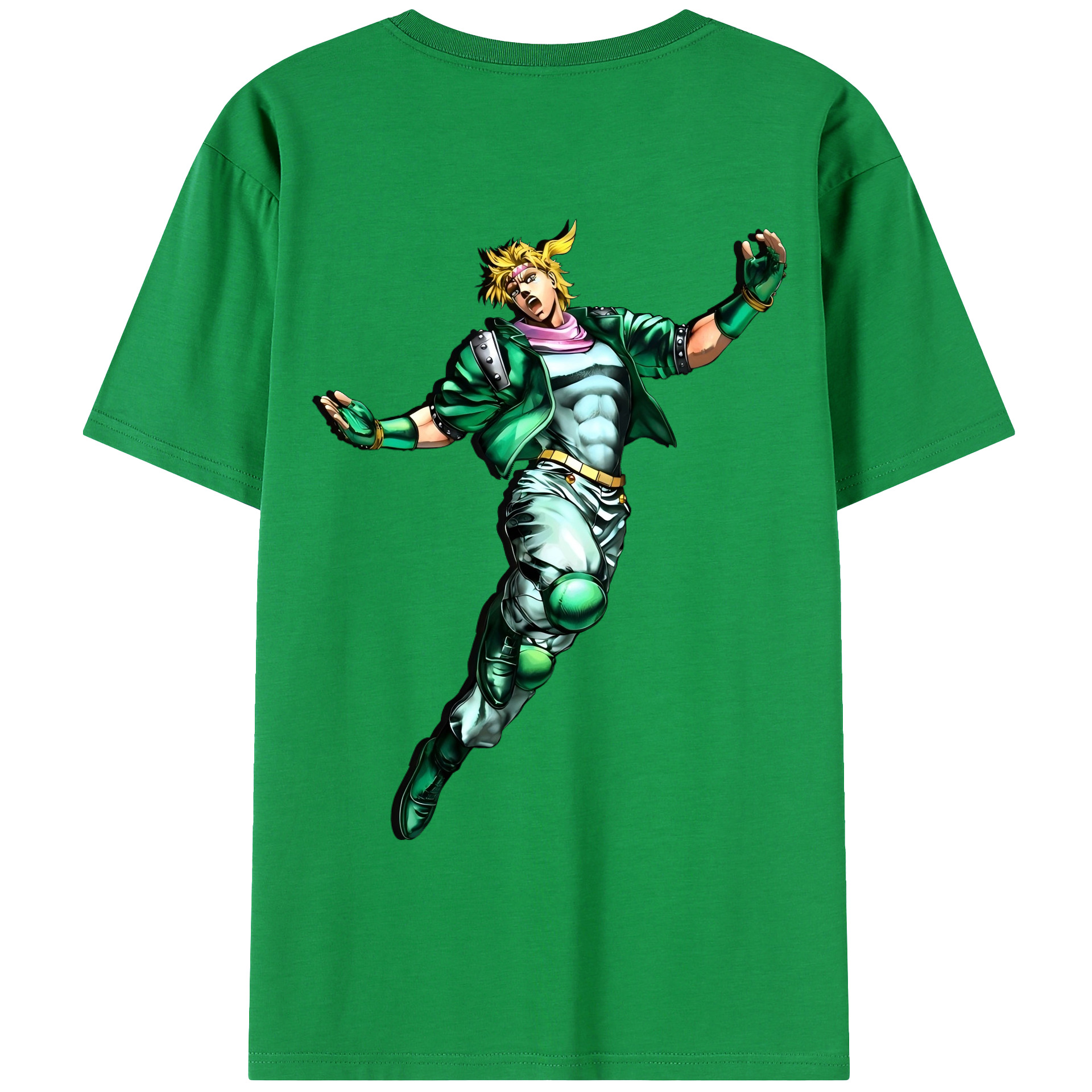 （画像用） ジョジョの奇妙な冒険 ディオ?ブランドー JoJo's Bizarre Adventure Dio Brando 綿100％ メンズ半袖Tシャツ（バックプリント） 通気性