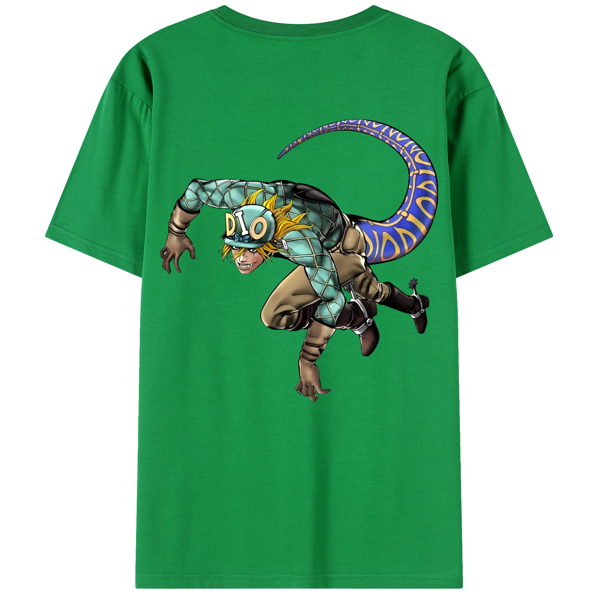 （画像用） ジョジョの奇妙な冒険 ディオ?ブランドー JoJo's Bizarre Adventure Dio Brando 綿100％ メンズ半袖Tシャツ（バックプリント） 通気性