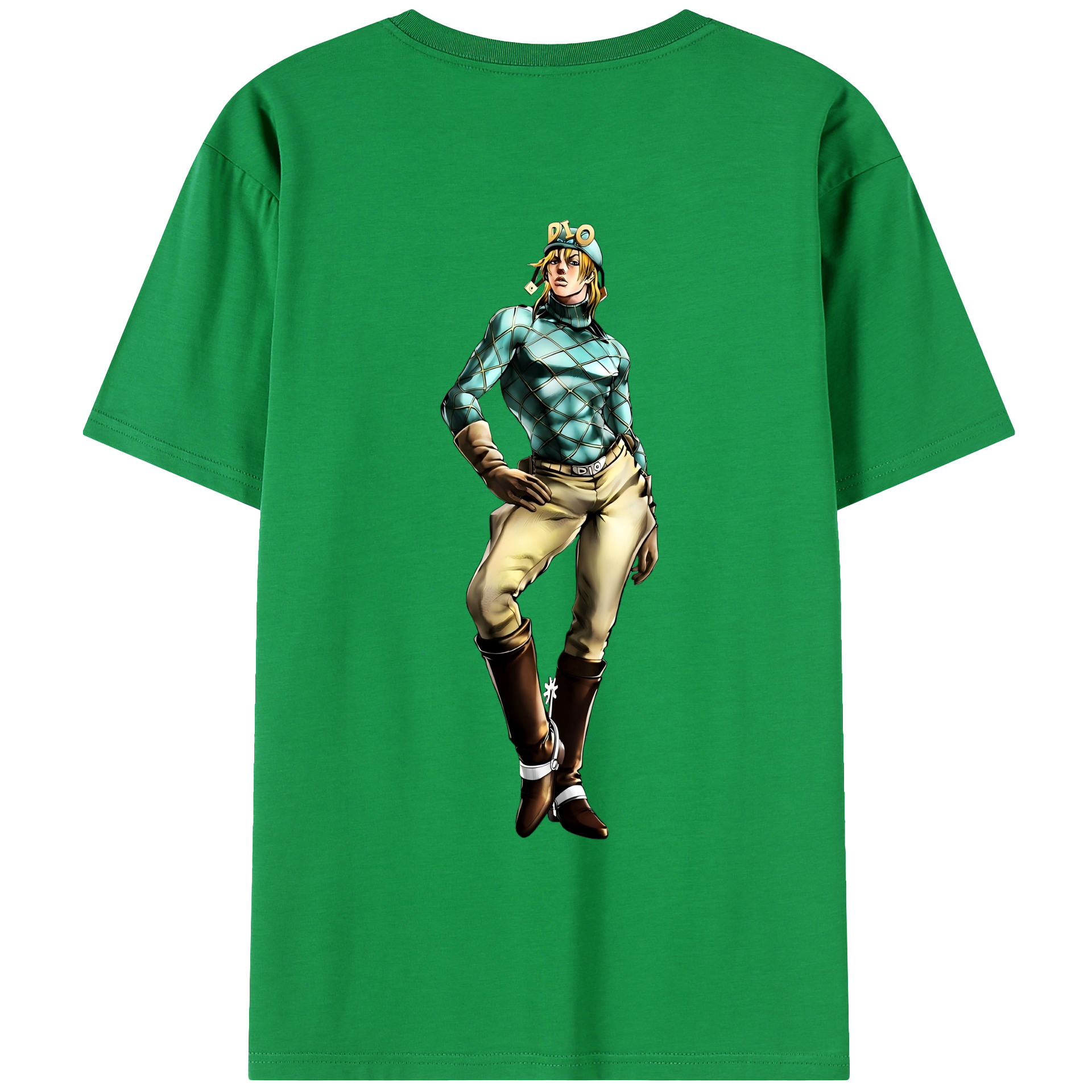 （画像用） ジョジョの奇妙な冒険 ディオ?ブランドー JoJo's Bizarre Adventure Dio Brando 綿100％ メンズ半袖Tシャツ（バックプリント） 通気性
