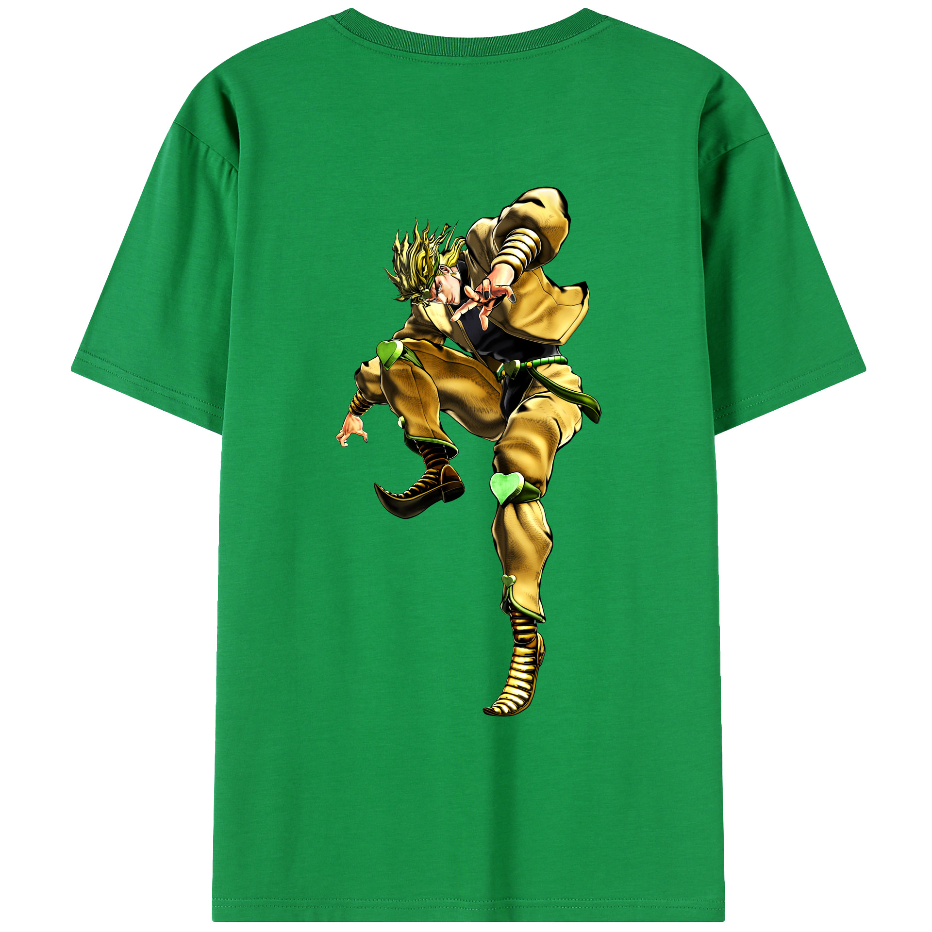 （画像用） ジョジョの奇妙な冒険 ディオ?ブランドー JoJo's Bizarre Adventure Dio Brando 綿100％ メンズ半袖Tシャツ（バックプリント） 通気性