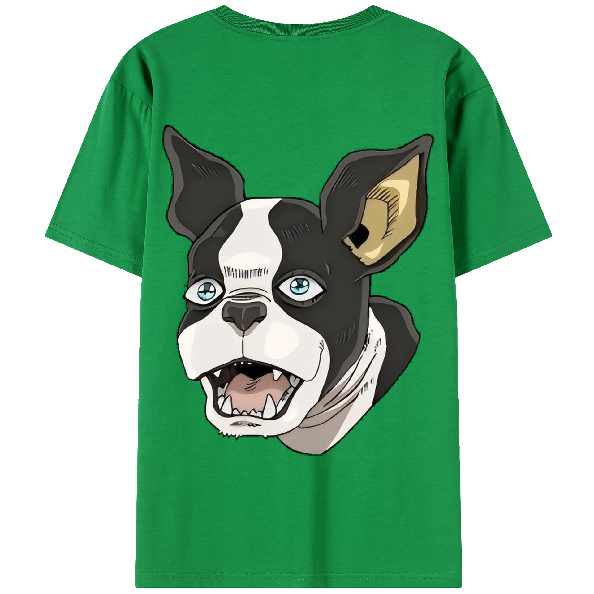 （画像用） ジョジョの奇妙な冒険 イギー JoJo's Bizarre Adventure Iggy 綿100％ メンズ半袖Tシャツ（バックプリント） 通気性