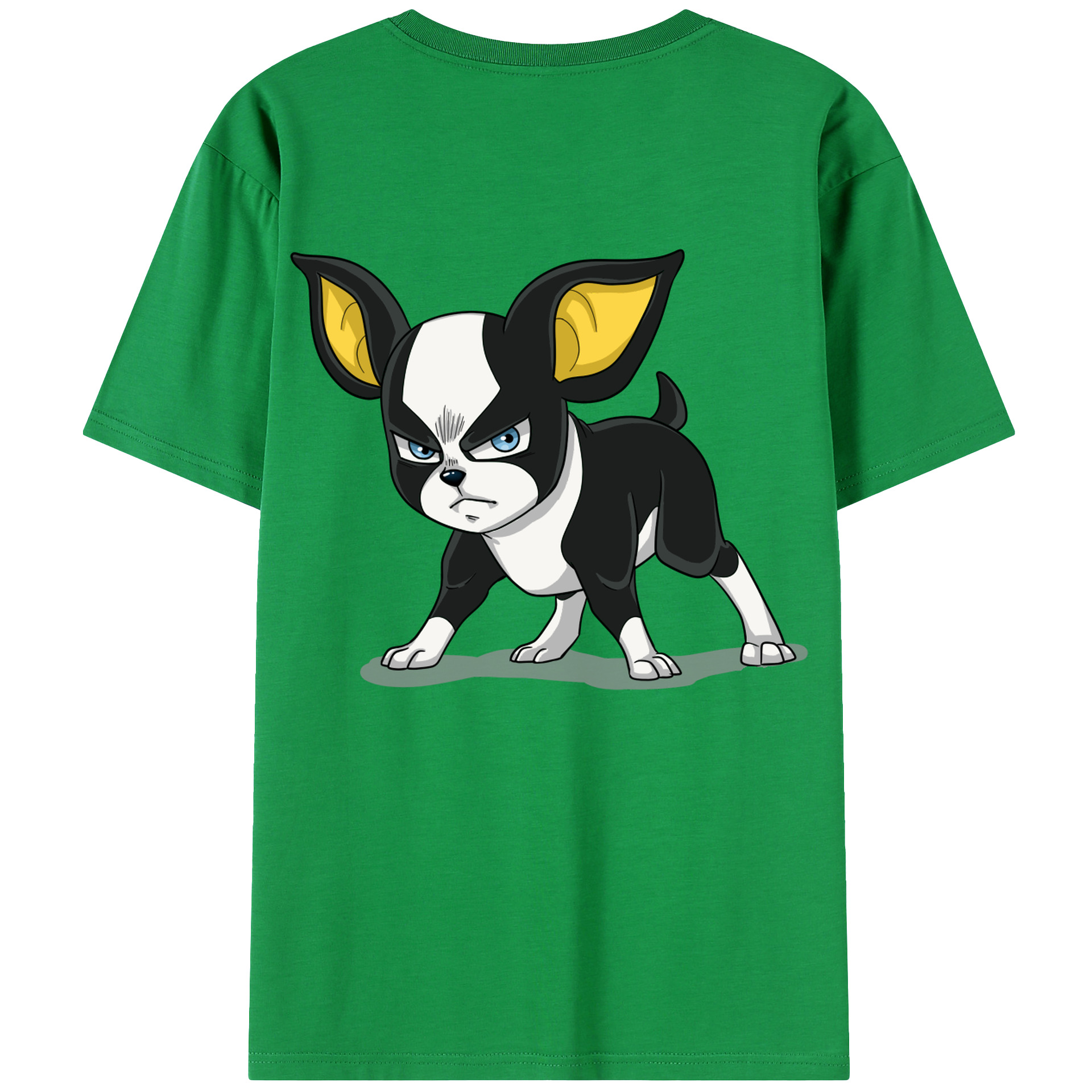 （画像用） ジョジョの奇妙な冒険 イギー JoJo's Bizarre Adventure Iggy 綿100％ メンズ半袖Tシャツ（バックプリント） 通気性