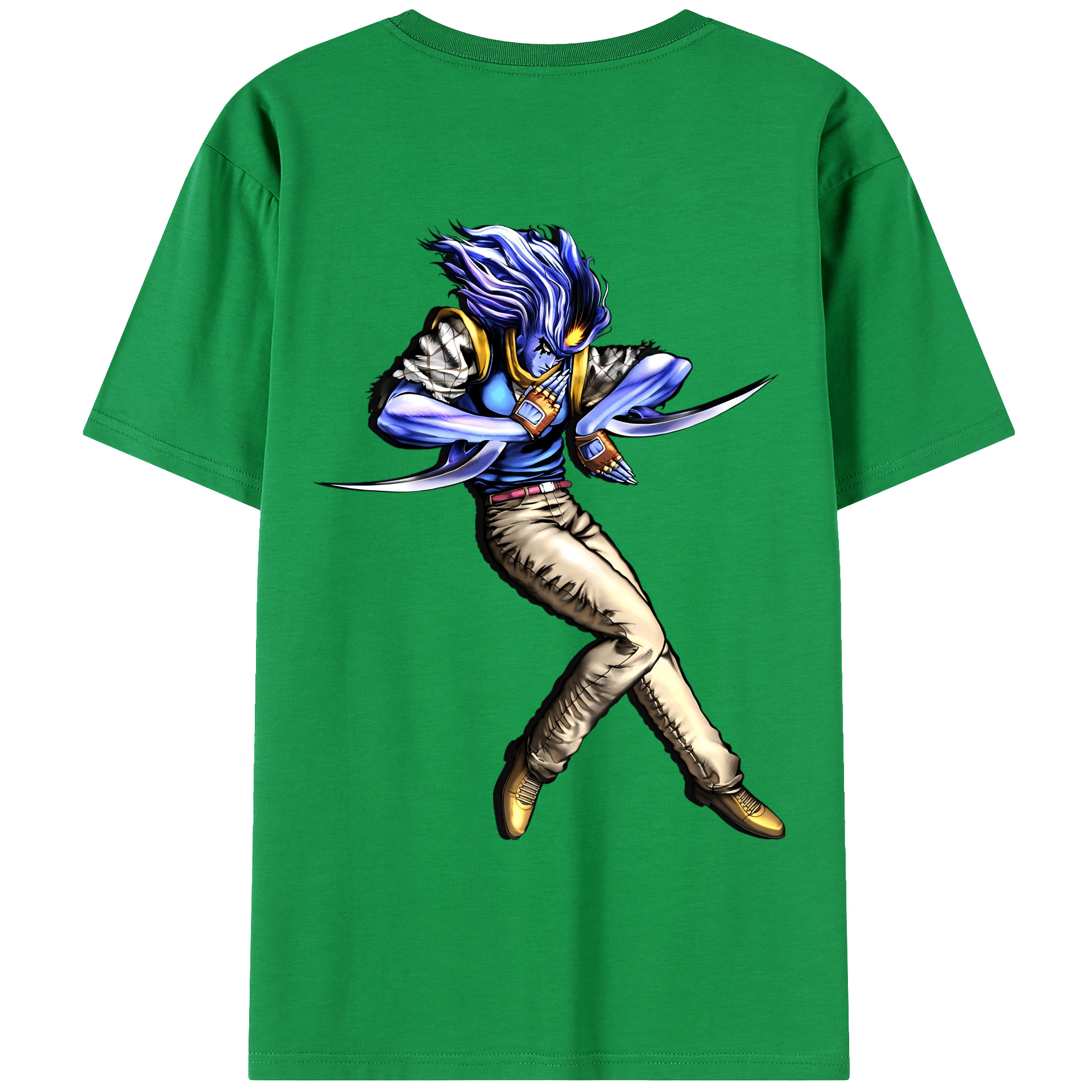 （画像用） ジョジョの奇妙な冒険 JoJo's Bizarre Adventure 綿100％ メンズ半袖Tシャツ（バックプリント） 通気性