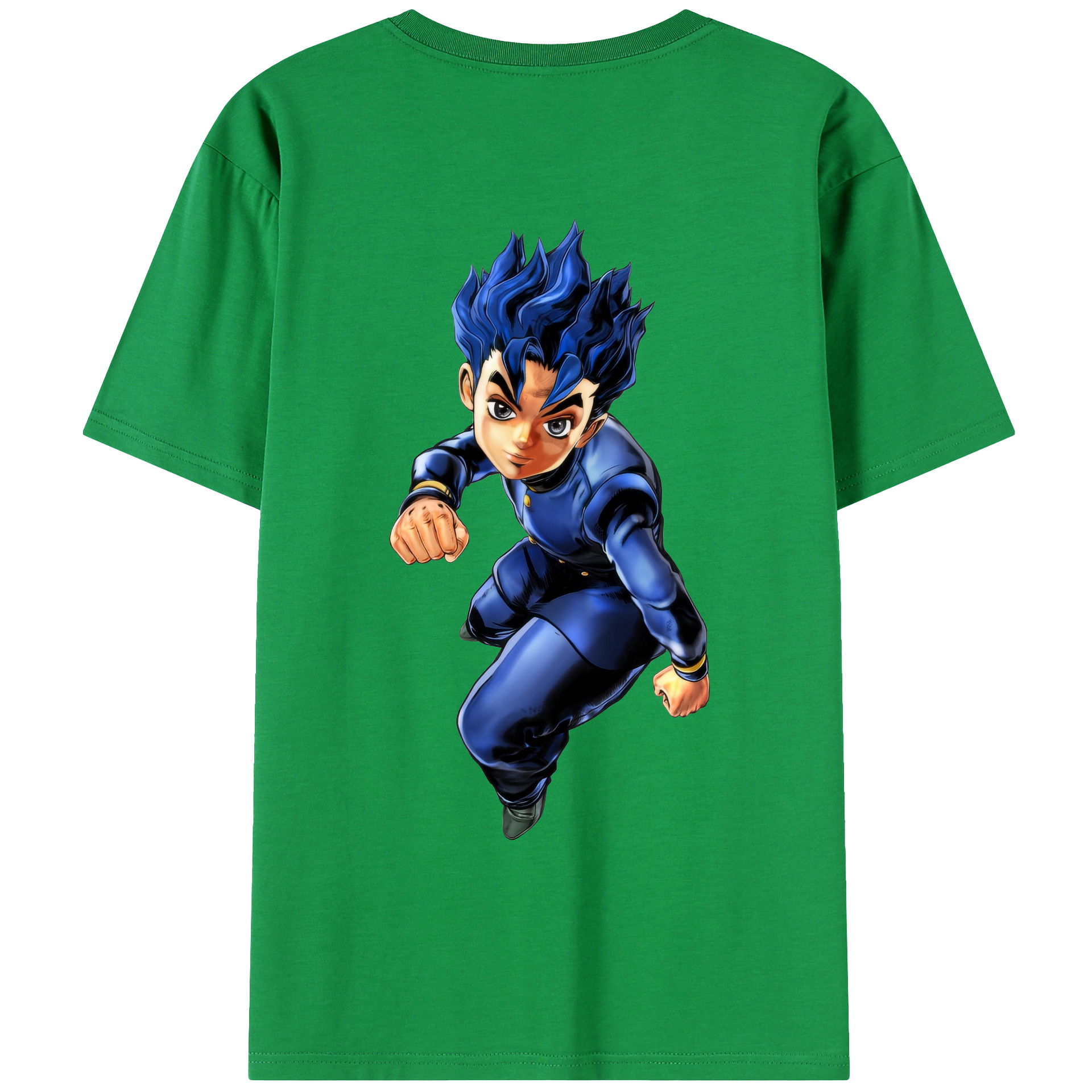 （画像用） ジョジョの奇妙な冒険 広瀨康一 JoJo's Bizarre Adventure Hirose Koichi 綿100％ メンズ半袖Tシャツ（バックプリント） 通気性