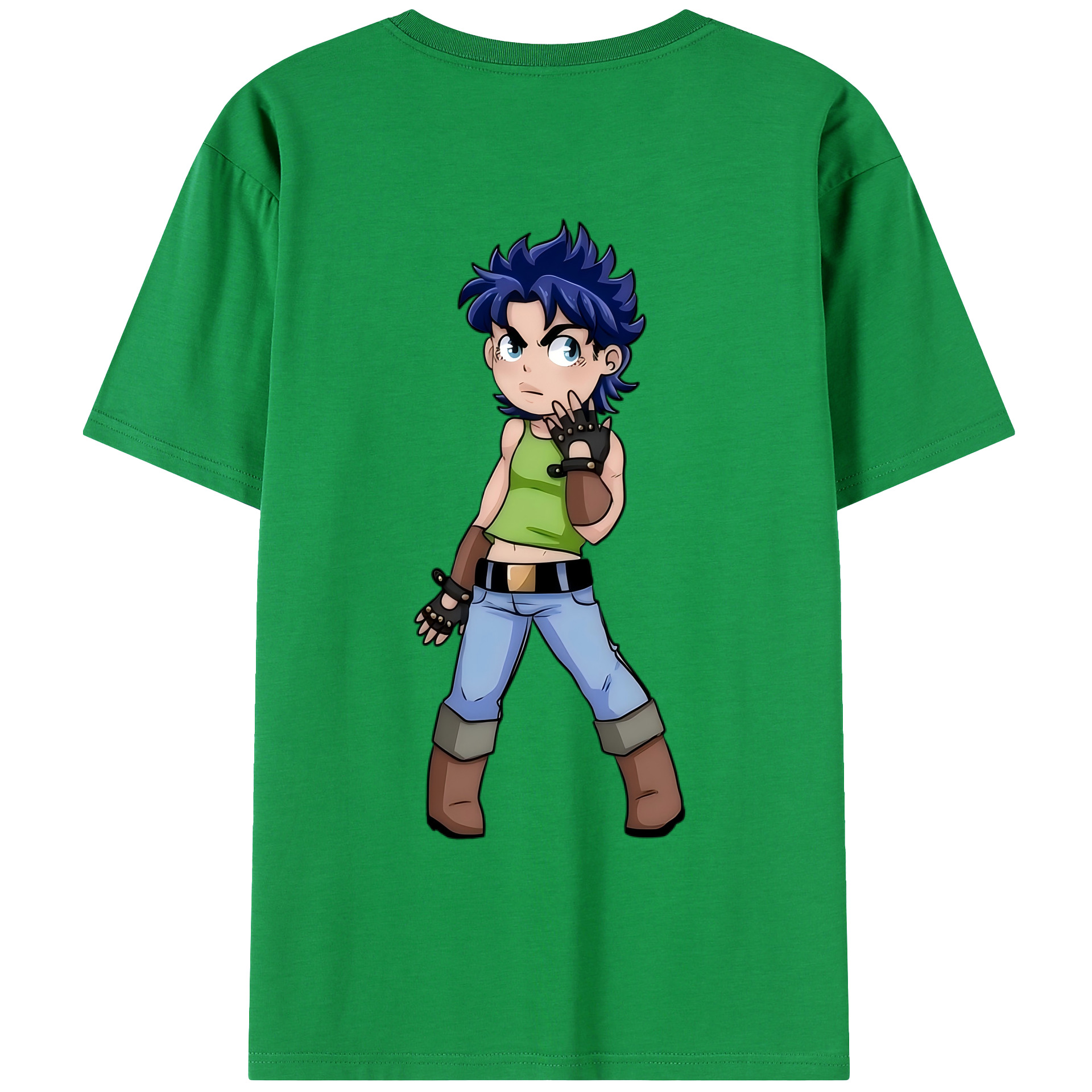 （画像用） ジョジョの奇妙な冒険 広瀨康一 JoJo's Bizarre Adventure Hirose Koichi 綿100％ メンズ半袖Tシャツ（バックプリント） 通気性