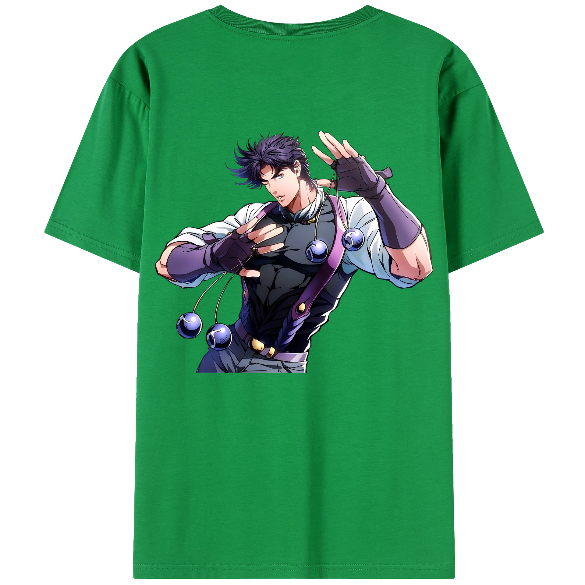 （画像用） ジョジョの奇妙な冒険 JoJo's Bizarre Adventure 綿100％ メンズ半袖Tシャツ（バックプリント） 通気性