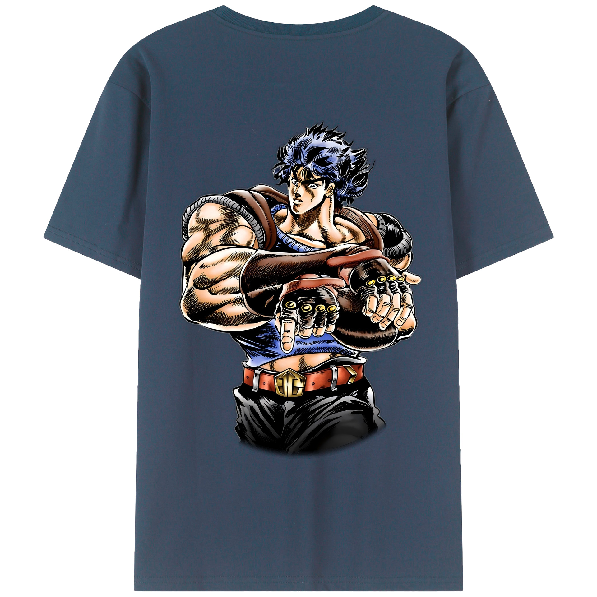 （画像用） ジョジョの奇妙な冒険 /ジョナサン?ジョースター JoJo's Bizarre Adventure Jonathan Joestar 綿100％ メンズ半袖Tシャツ（バックプリント） 通気性