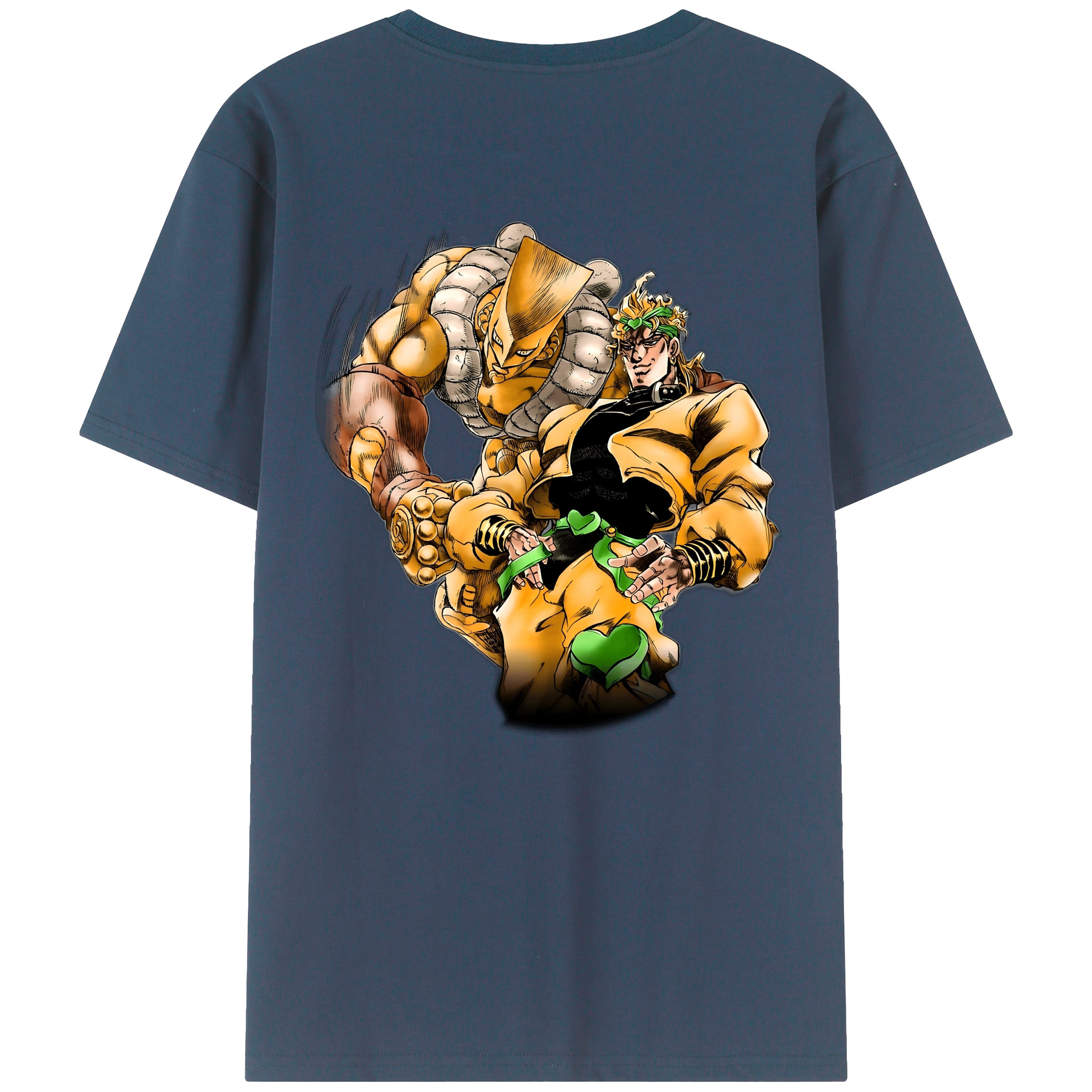 （画像用） ジョジョの奇妙な冒険 ディオ?ブランドー JoJo's Bizarre Adventure Dio Brando 綿100％ メンズ半袖Tシャツ（バックプリント） 通気性