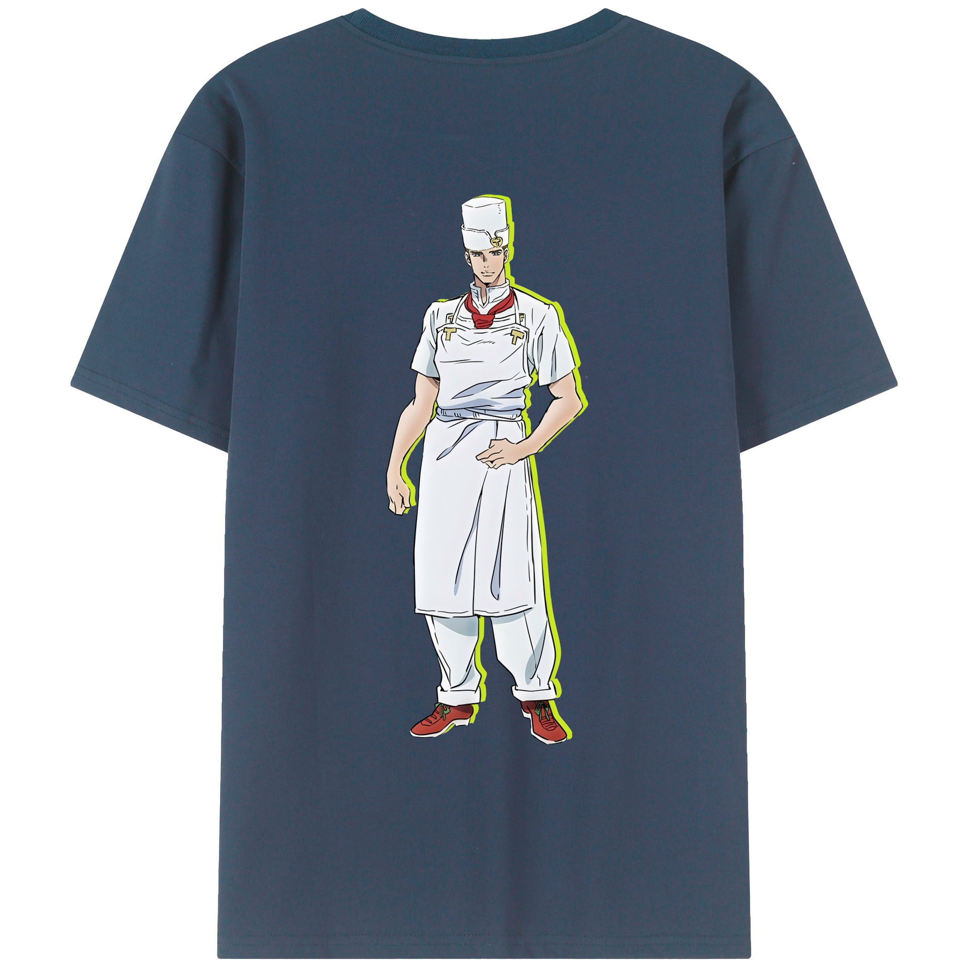 （画像用） ジョジョの奇妙な冒険 Tonio Trussardi JoJo's Bizarre Adventure トニオ?トラッサルディ 綿100％ メンズ半袖Tシャツ（バックプリント） 通気性
