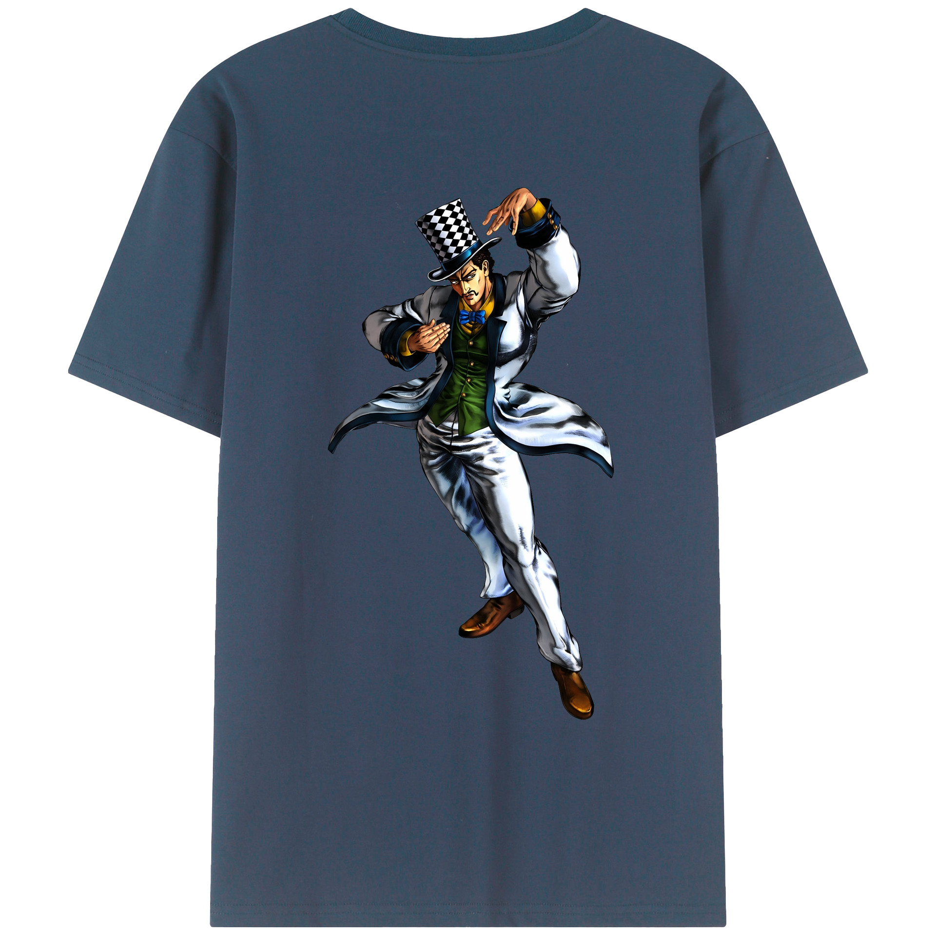 （画像用） ジョジョの奇妙な冒険 ウィル?アントニオ?ツェペリ JoJo's Bizarre Adventure Will Anthonio Zeppeli 綿100％ メンズ半袖Tシャツ（バックプリント） 通気性