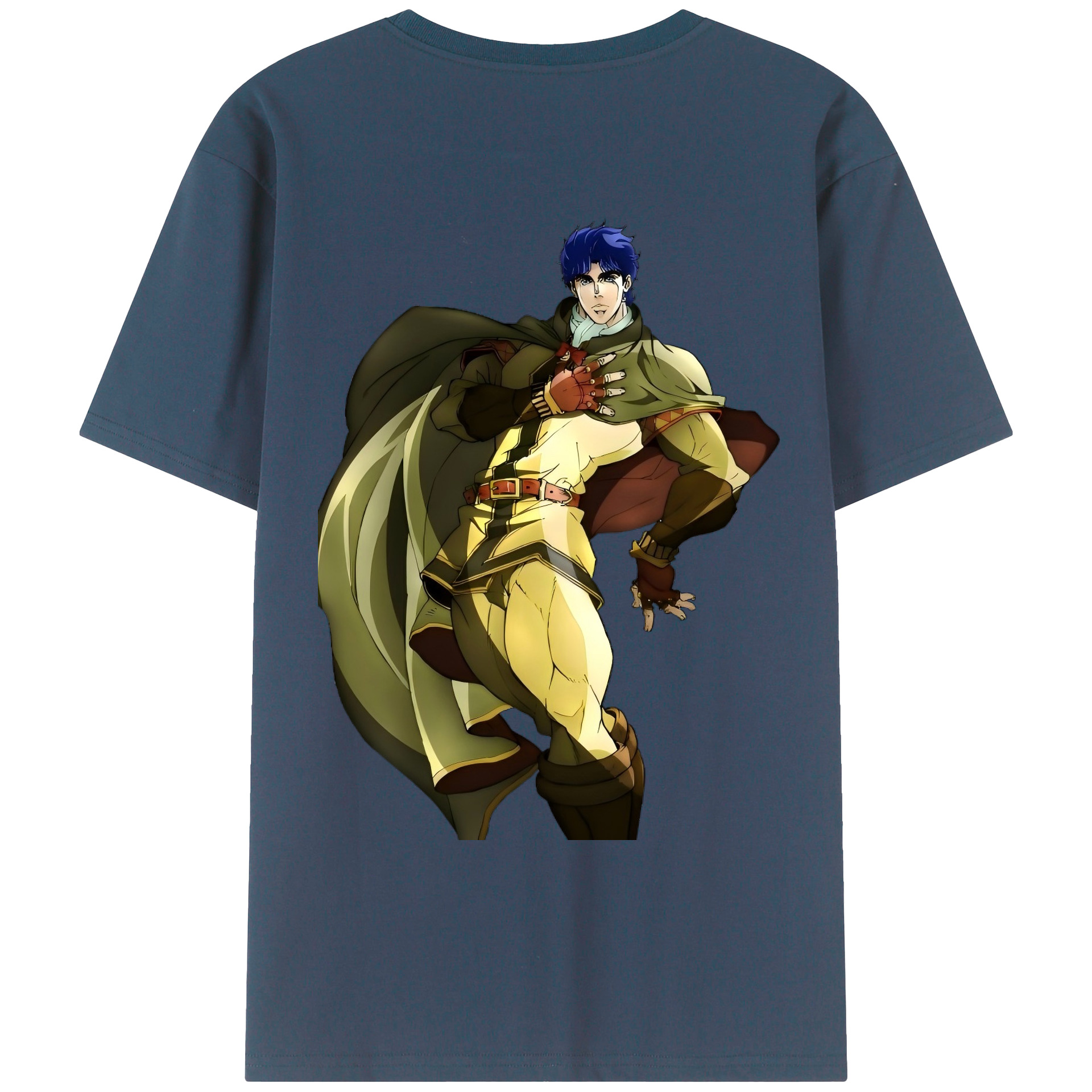 （画像用） ジョジョの奇妙な冒険 /ジョナサン?ジョースター JoJo's Bizarre Adventure Jonathan Joestar 綿100％ メンズ半袖Tシャツ（バックプリント） 通気性