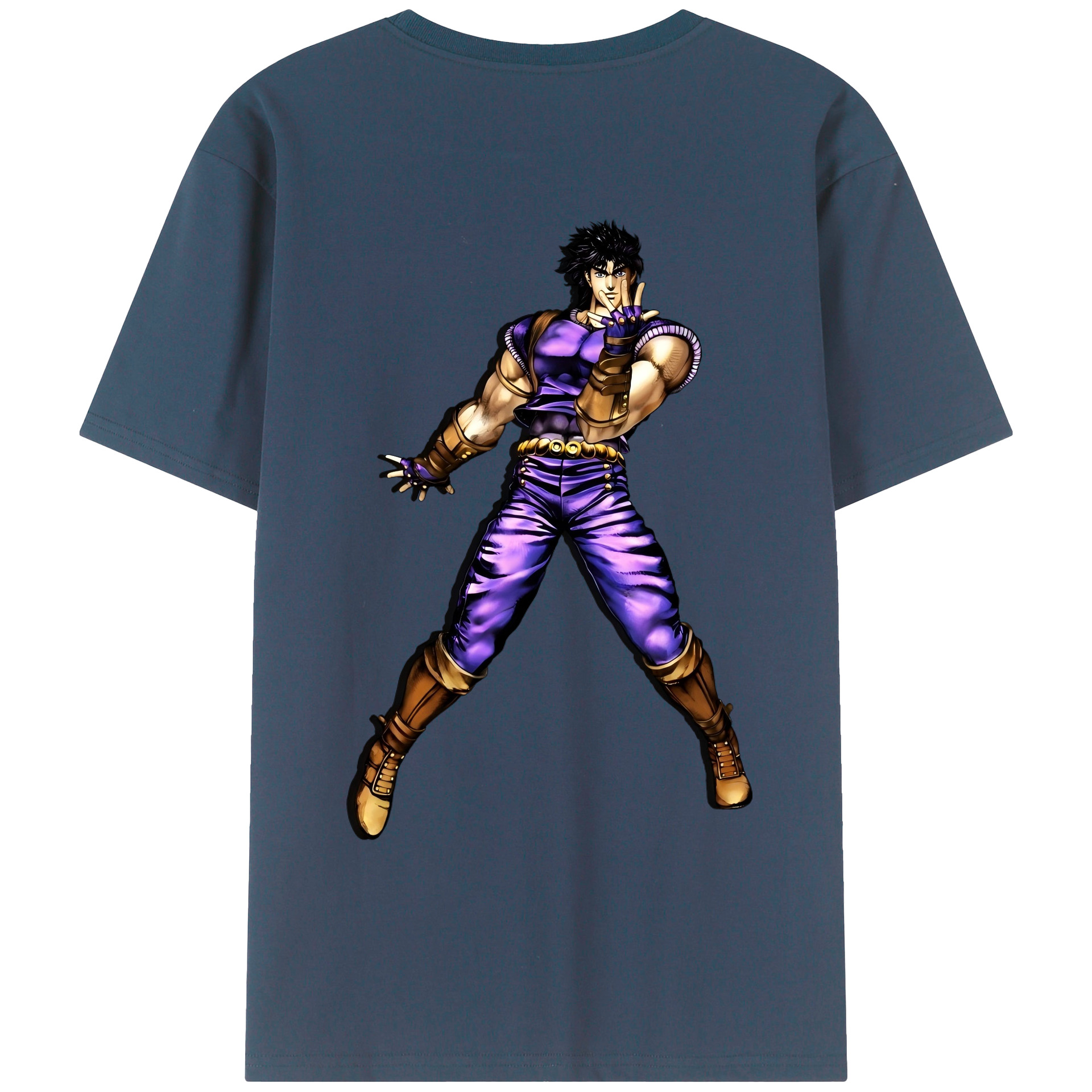 （画像用） ジョジョの奇妙な冒険 /ジョナサン?ジョースター JoJo's Bizarre Adventure Jonathan Joestar 綿100％ メンズ半袖Tシャツ（バックプリント） 通気性