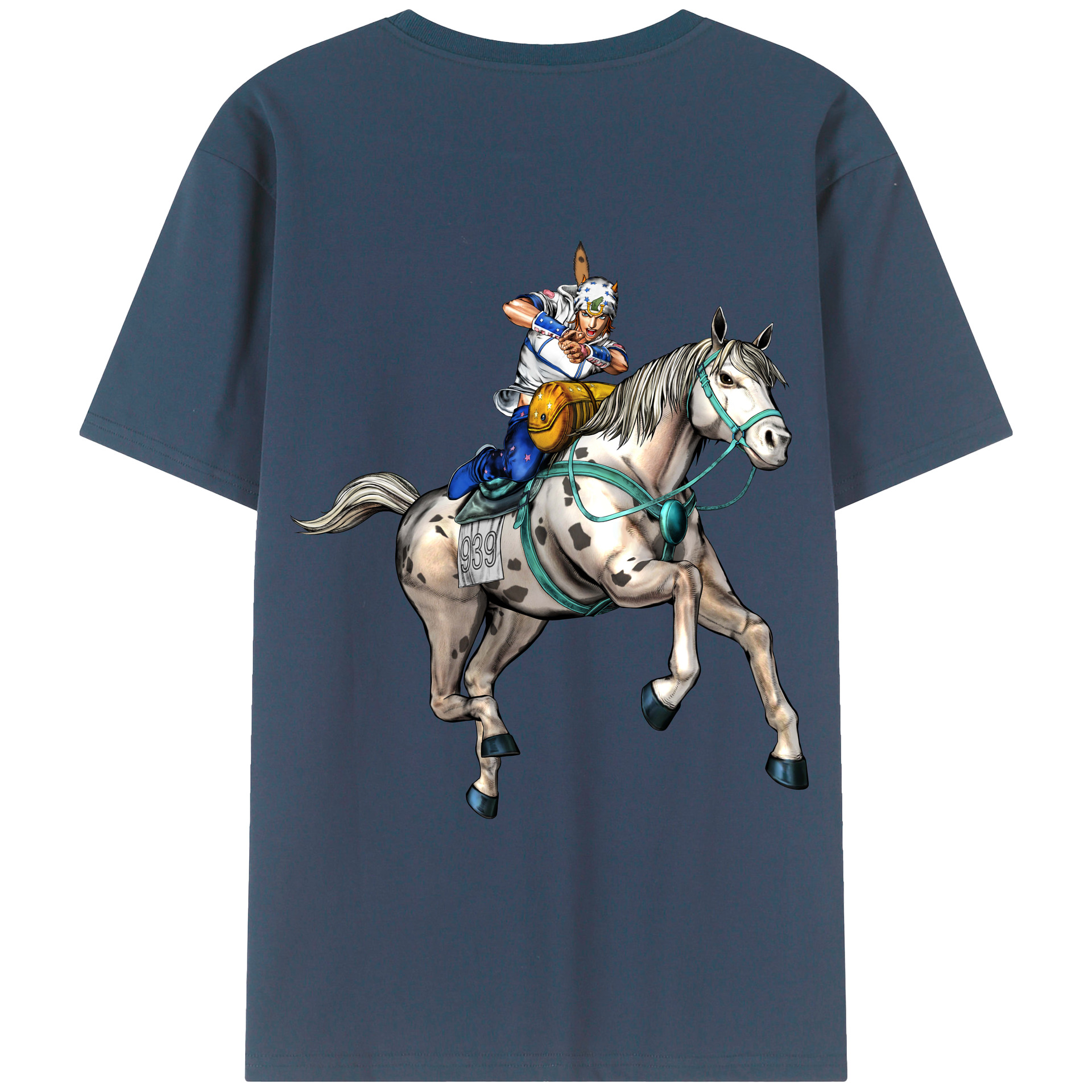 （画像用） ジョジョの奇妙な冒険 ジョナサン?ジョースター JoJo's Bizarre Adventure Jonathan Joestar 綿100％ メンズ半袖Tシャツ（バックプリント） 通気性