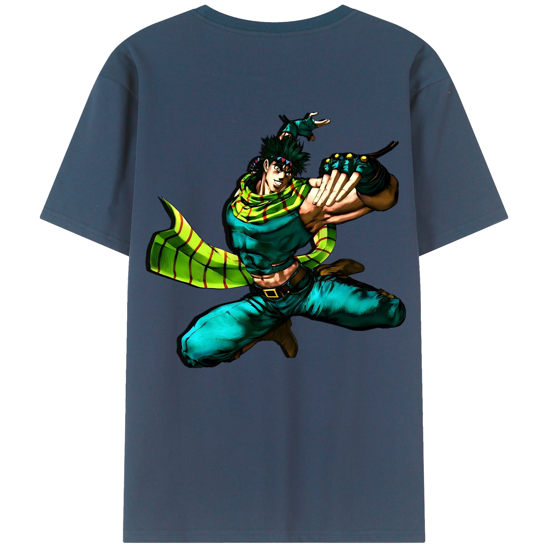 （画像用） ジョジョの奇妙な冒険 ジョセフ?ジョースター JoJo's Bizarre Adventure Joseph Joestar 綿100％ メンズ半袖Tシャツ（バックプリント） 通気性
