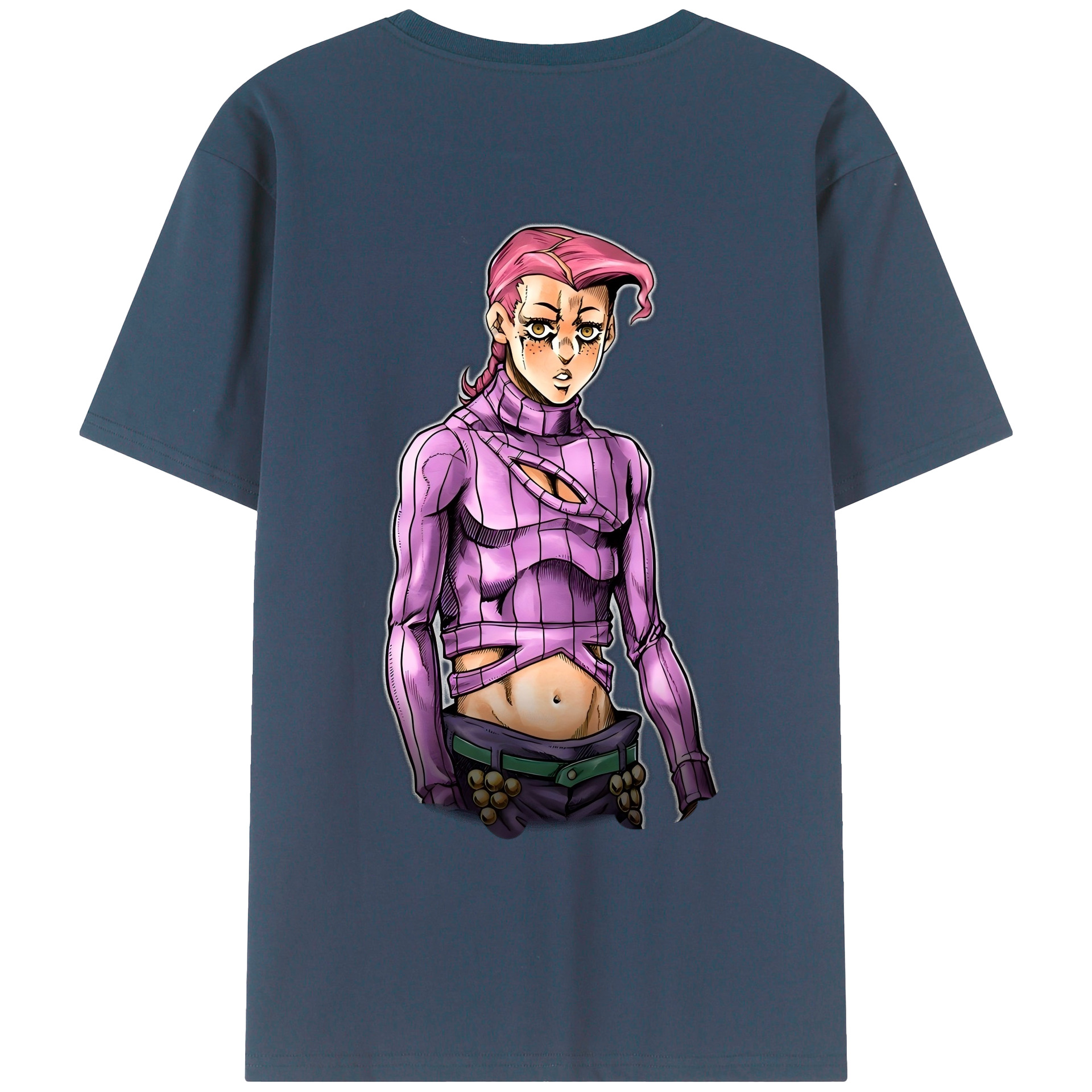 （画像用） ジョジョの奇妙な冒険 ビネガー?ドッピオ JoJo's Bizarre Adventure Vinegar Doppio 綿100％ メンズ半袖Tシャツ（バックプリント） 通気性