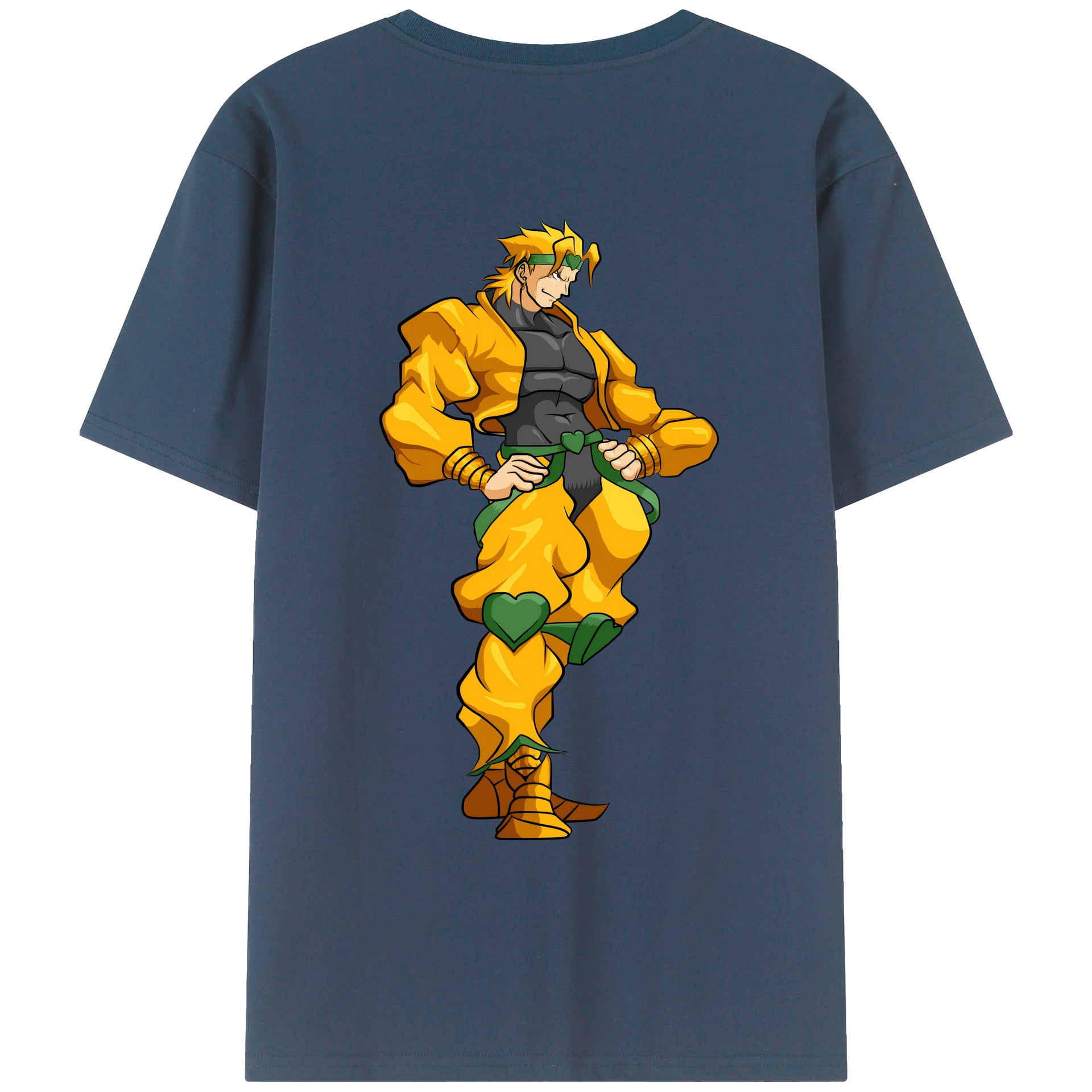 （画像用） ジョジョの奇妙な冒険 ディオ?ブランドー JoJo's Bizarre Adventure Dio Brando 綿100％ メンズ半袖Tシャツ（バックプリント） 通気性
