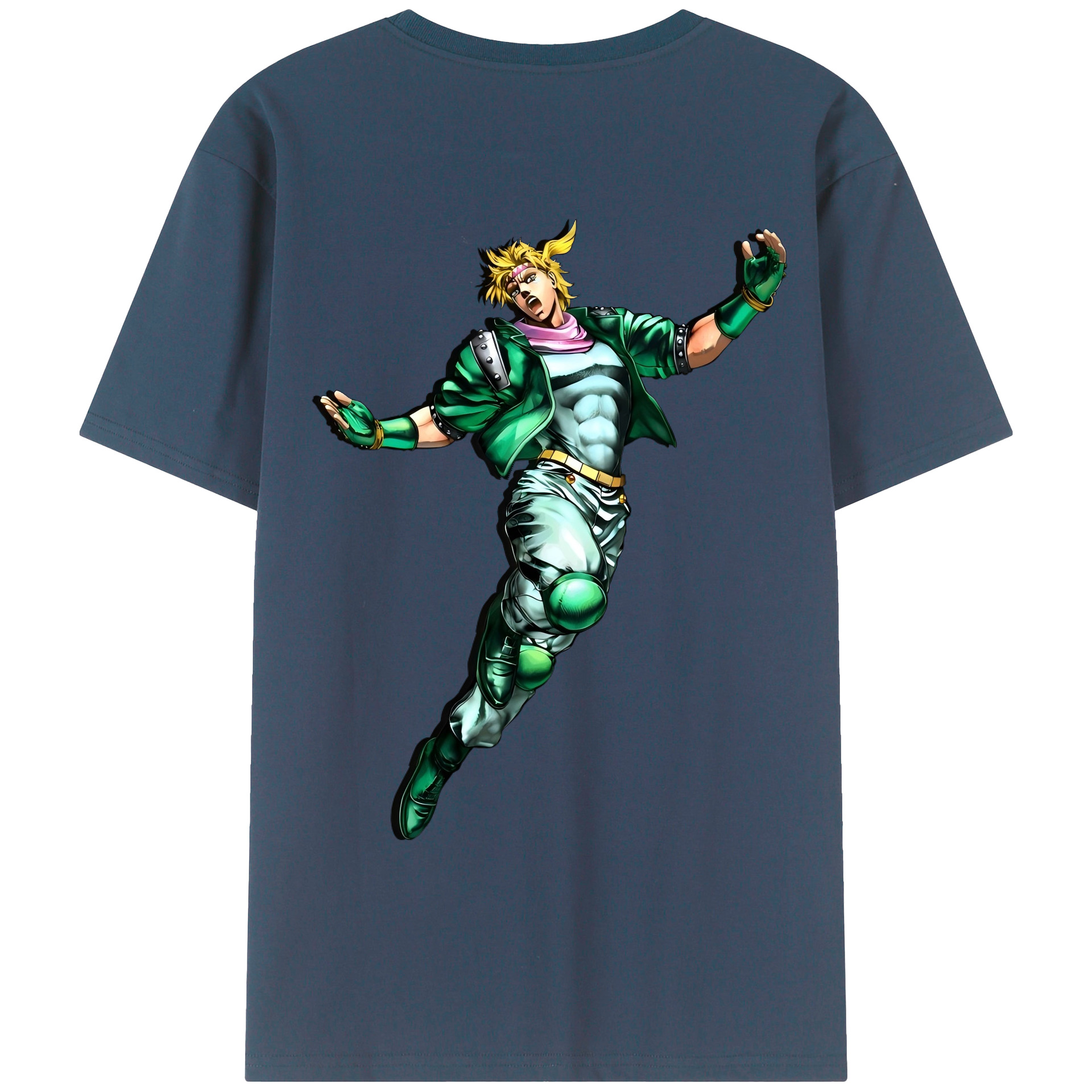 （画像用） ジョジョの奇妙な冒険 ディオ?ブランドー JoJo's Bizarre Adventure Dio Brando 綿100％ メンズ半袖Tシャツ（バックプリント） 通気性