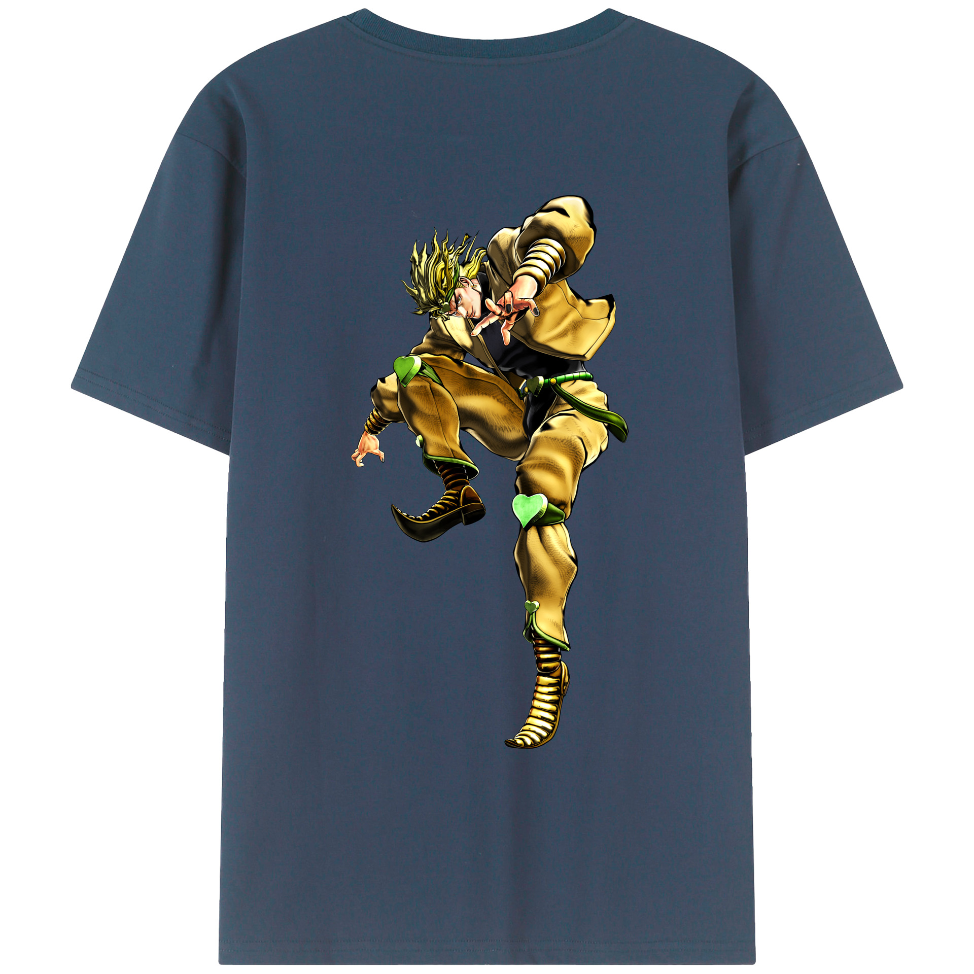 （画像用） ジョジョの奇妙な冒険 ディオ?ブランドー JoJo's Bizarre Adventure Dio Brando 綿100％ メンズ半袖Tシャツ（バックプリント） 通気性