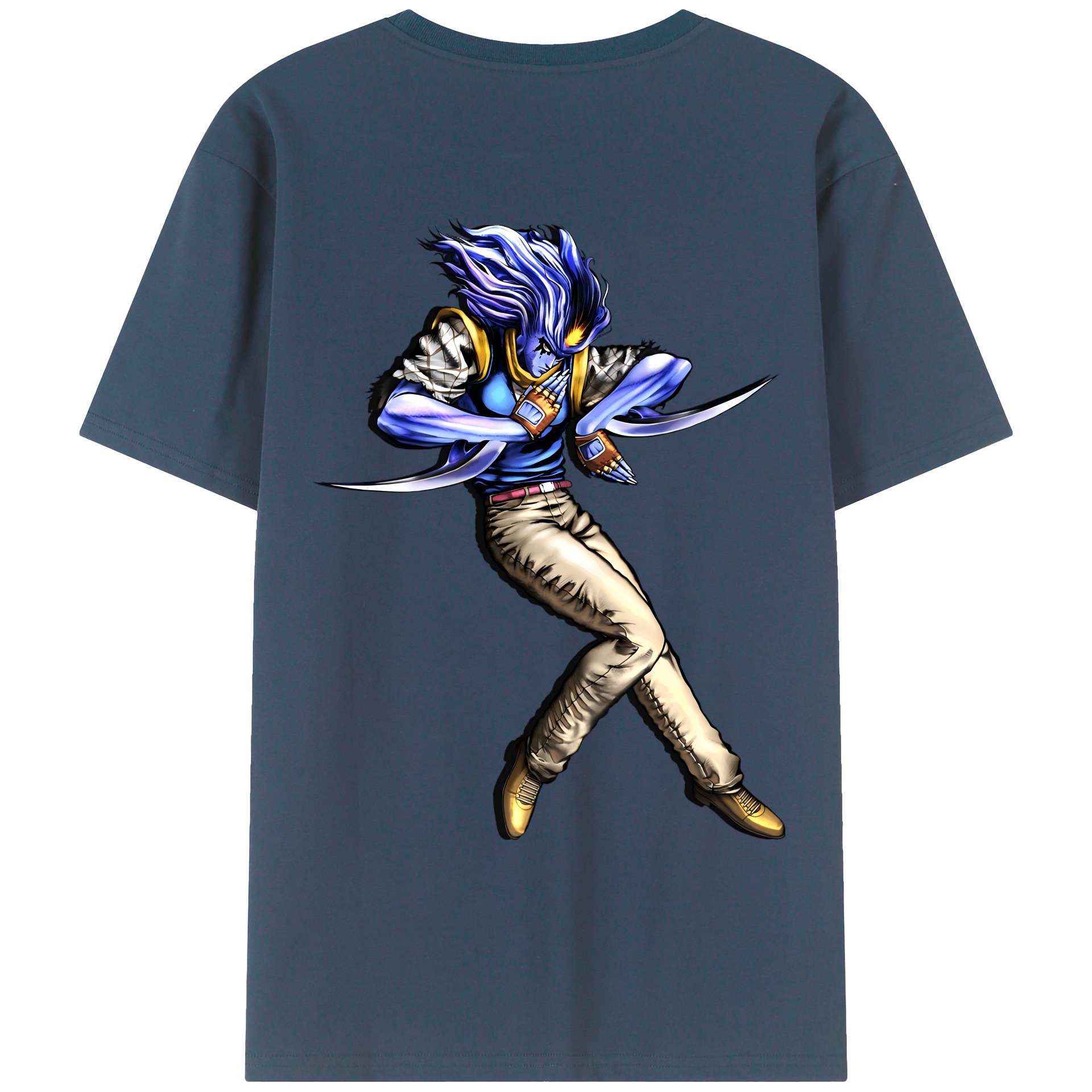 （画像用） ジョジョの奇妙な冒険 JoJo's Bizarre Adventure 綿100％ メンズ半袖Tシャツ（バックプリント） 通気性