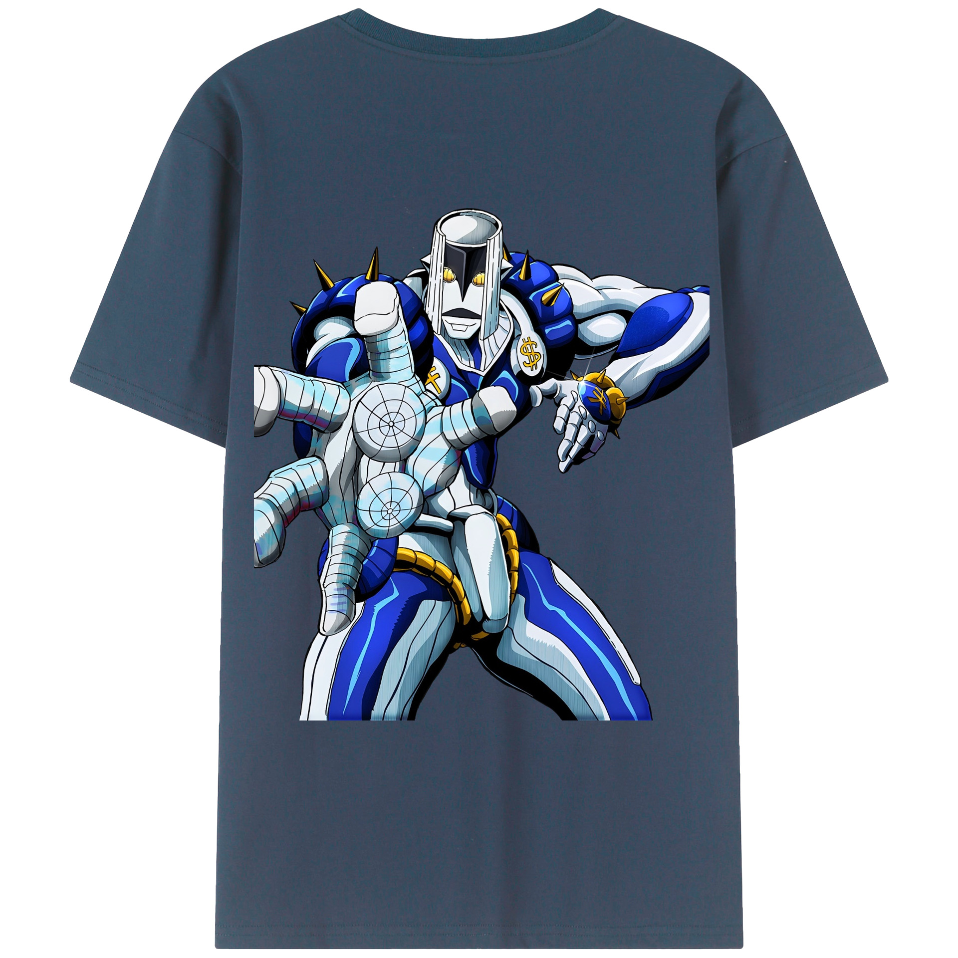 （画像用） ジョジョの奇妙な冒険 虹村億泰 にじむら おくやす JoJo's Bizarre Adventure Nijimura Okuyasu 綿100％ メンズ半袖Tシャツ（バックプリント） 通気性