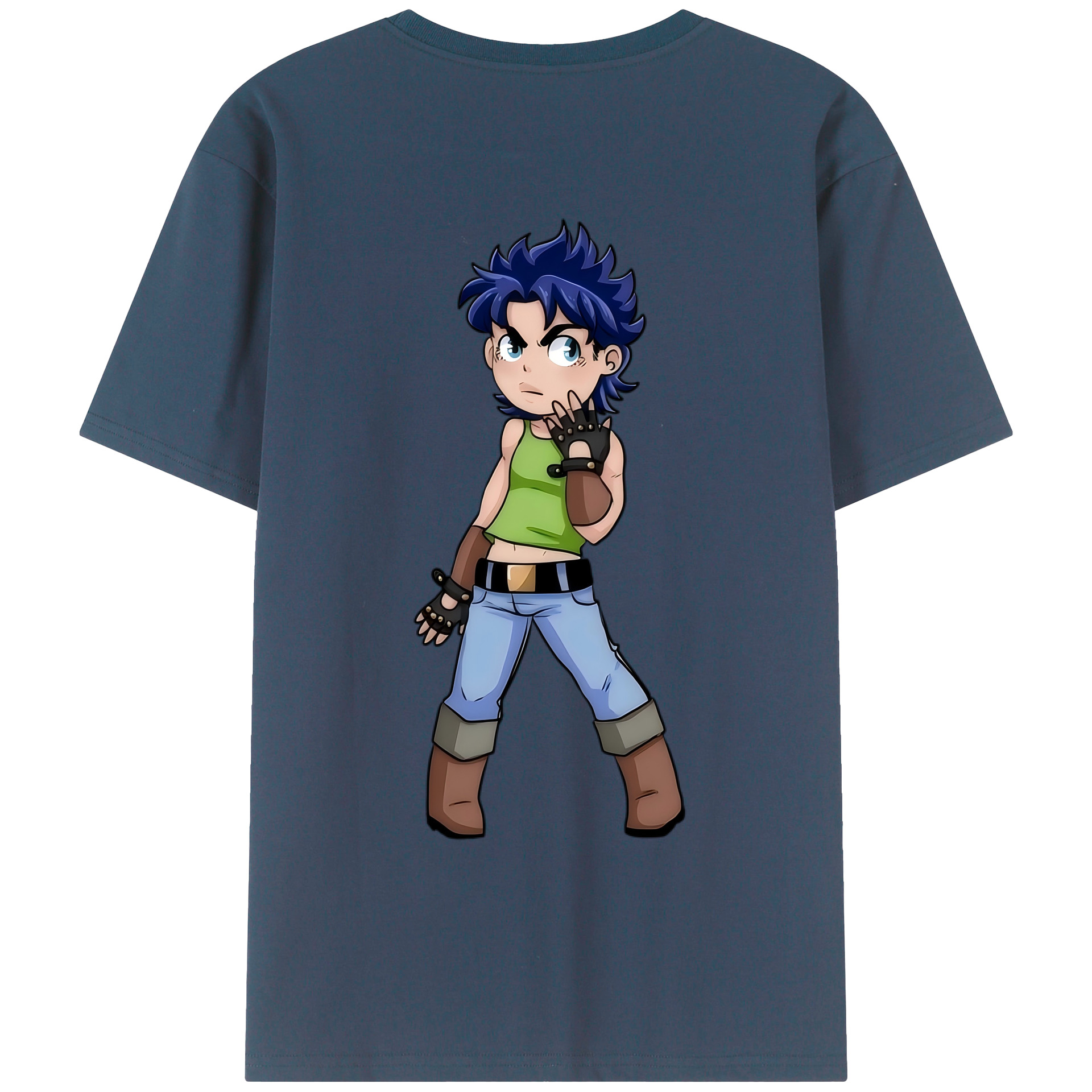 （画像用） ジョジョの奇妙な冒険 広瀨康一 JoJo's Bizarre Adventure Hirose Koichi 綿100％ メンズ半袖Tシャツ（バックプリント） 通気性