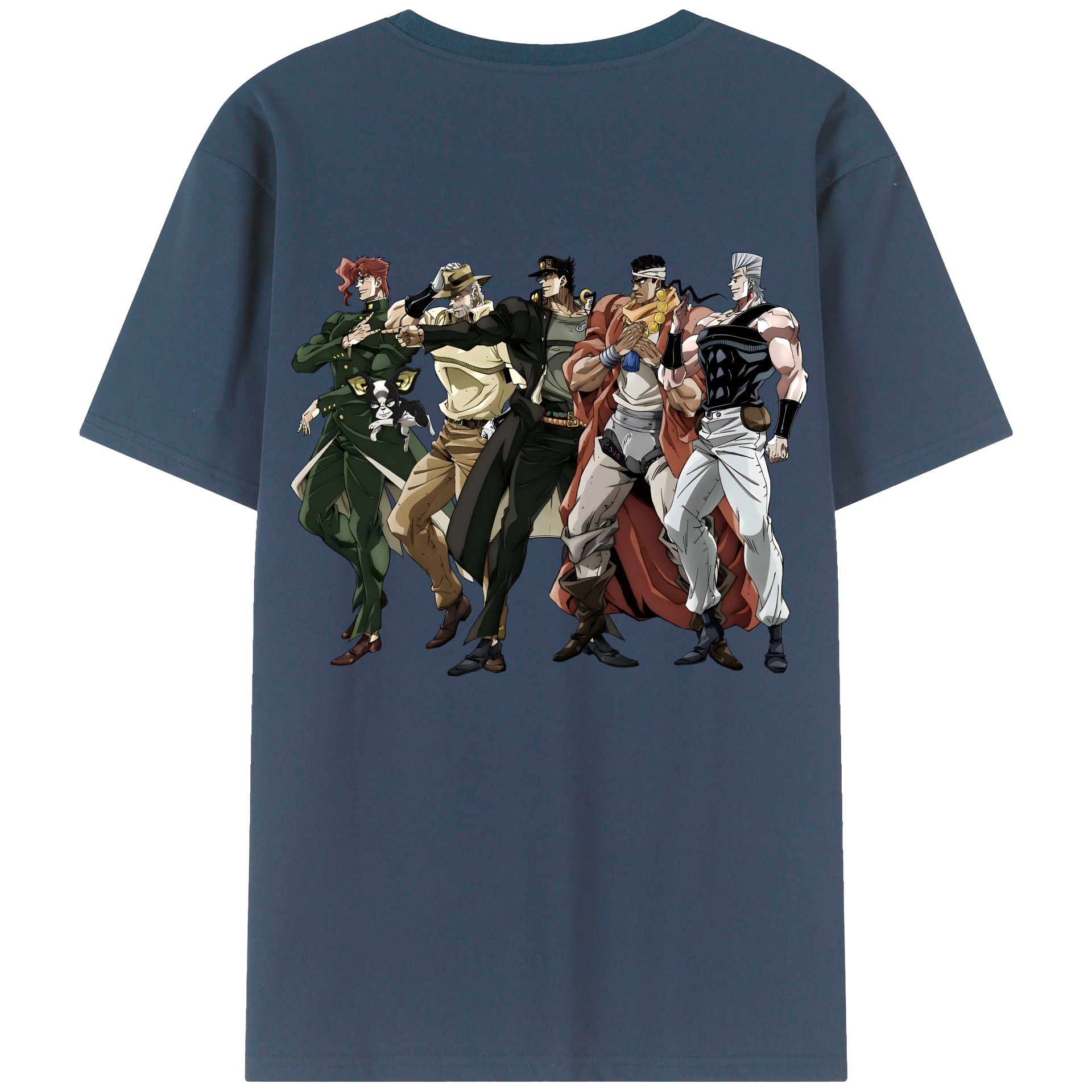 （画像用） ジョジョの奇妙な冒険 JoJo's Bizarre Adventure 綿100％ メンズ半袖Tシャツ（バックプリント） 通気性