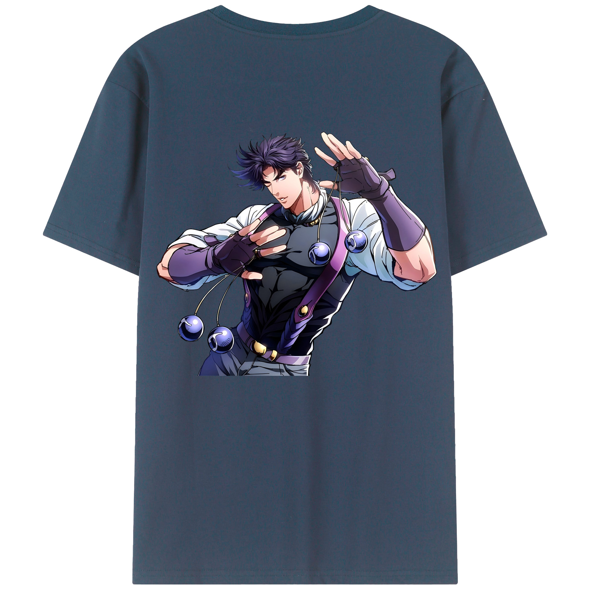 （画像用） ジョジョの奇妙な冒険 JoJo's Bizarre Adventure 綿100％ メンズ半袖Tシャツ（バックプリント） 通気性