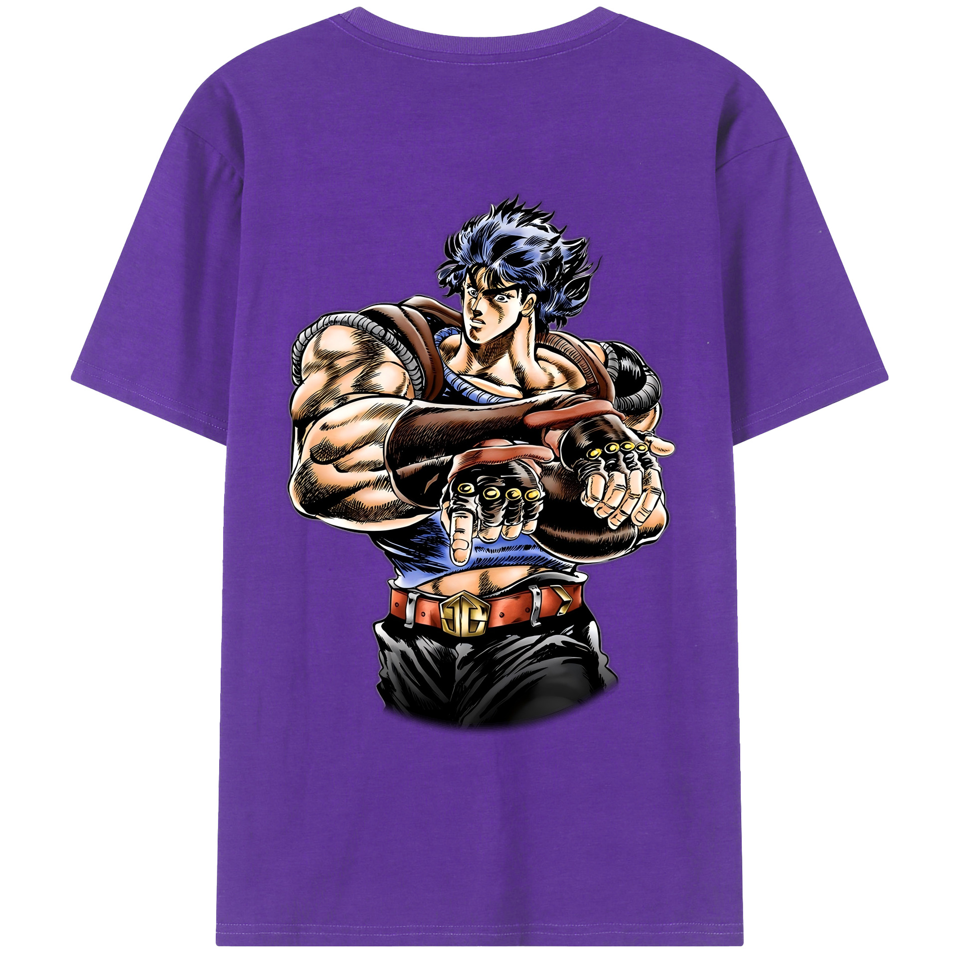（画像用） ジョジョの奇妙な冒険 /ジョナサン?ジョースター JoJo's Bizarre Adventure Jonathan Joestar 綿100％ メンズ半袖Tシャツ（バックプリント） 通気性