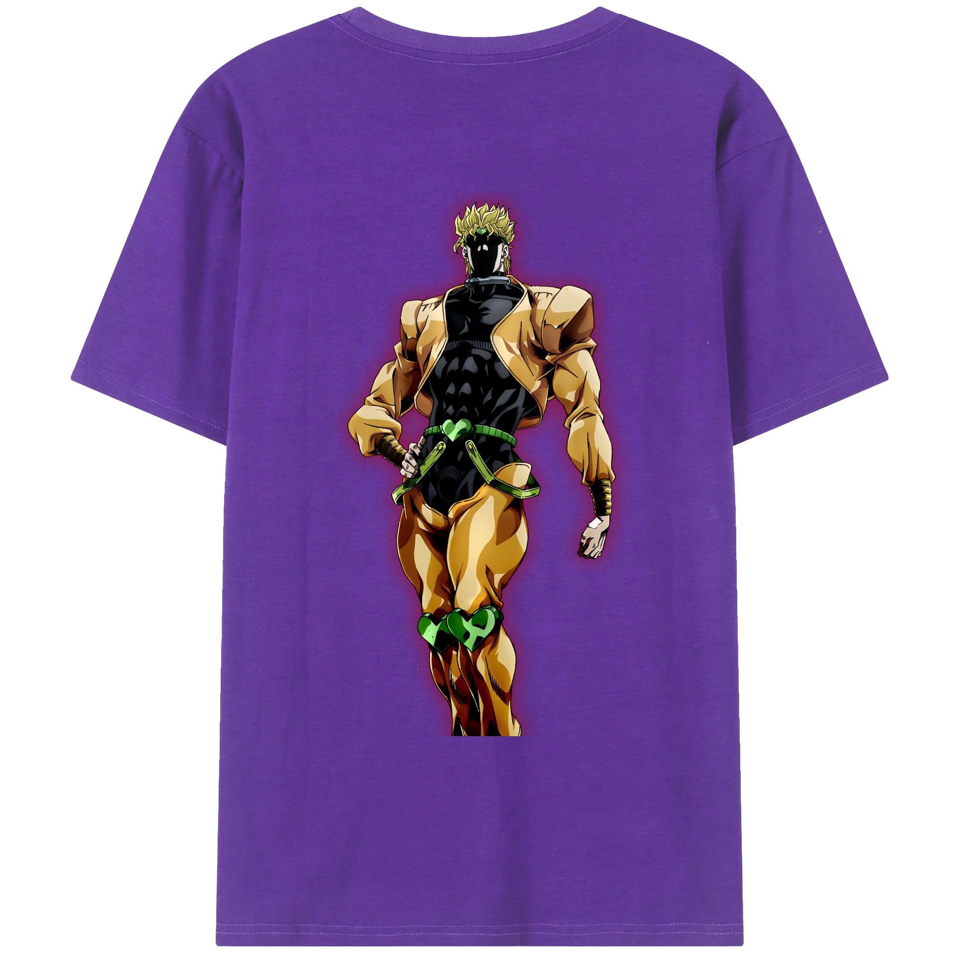 （画像用） ジョジョの奇妙な冒険 ディオ?ブランドー JoJo's Bizarre Adventure Dio Brando 綿100％ メンズ半袖Tシャツ（バックプリント） 通気性