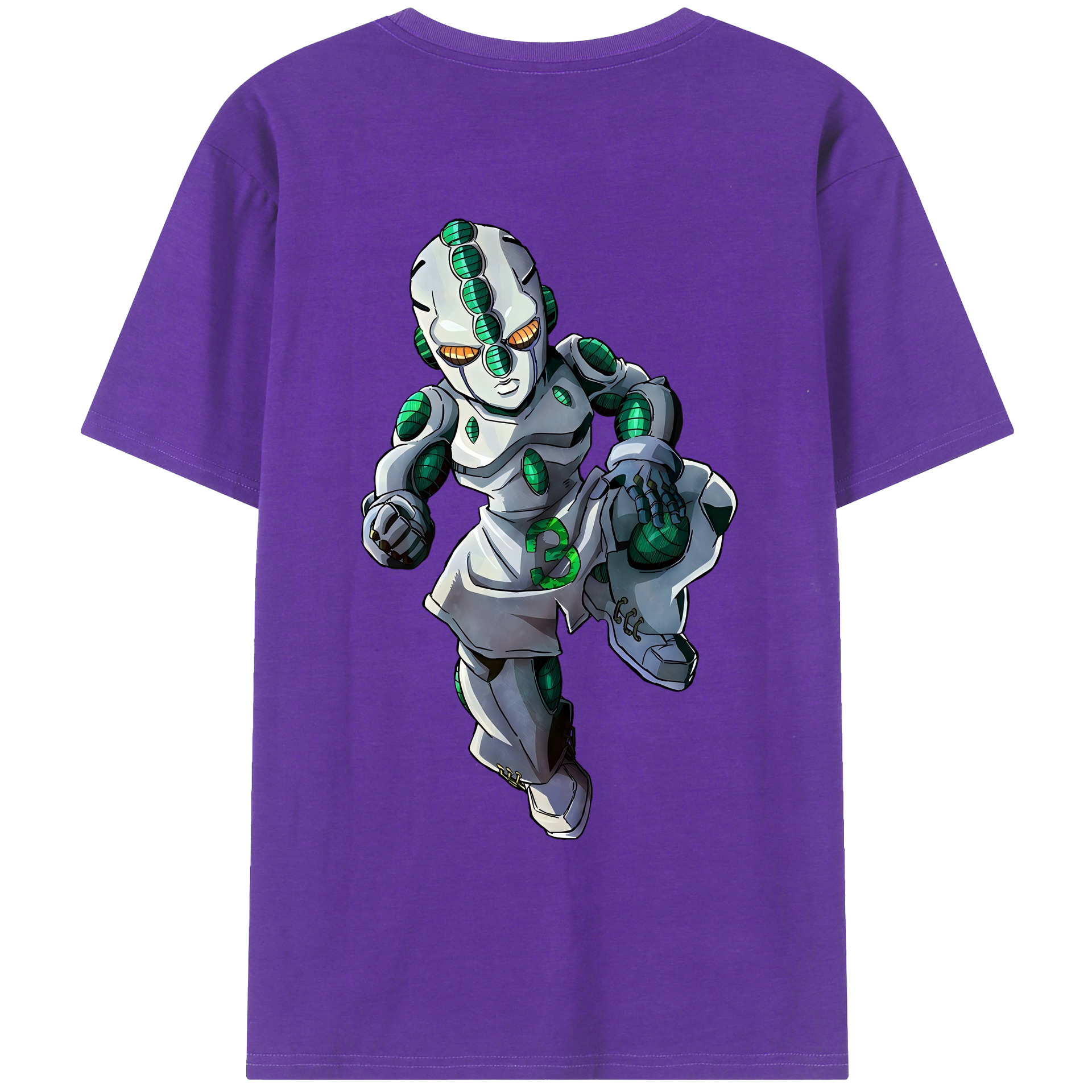 （画像用） ジョジョの奇妙な冒険 広瀨康一 JoJo's Bizarre Adventure Hirose Koichi 綿100％ メンズ半袖Tシャツ（バックプリント） 通気性