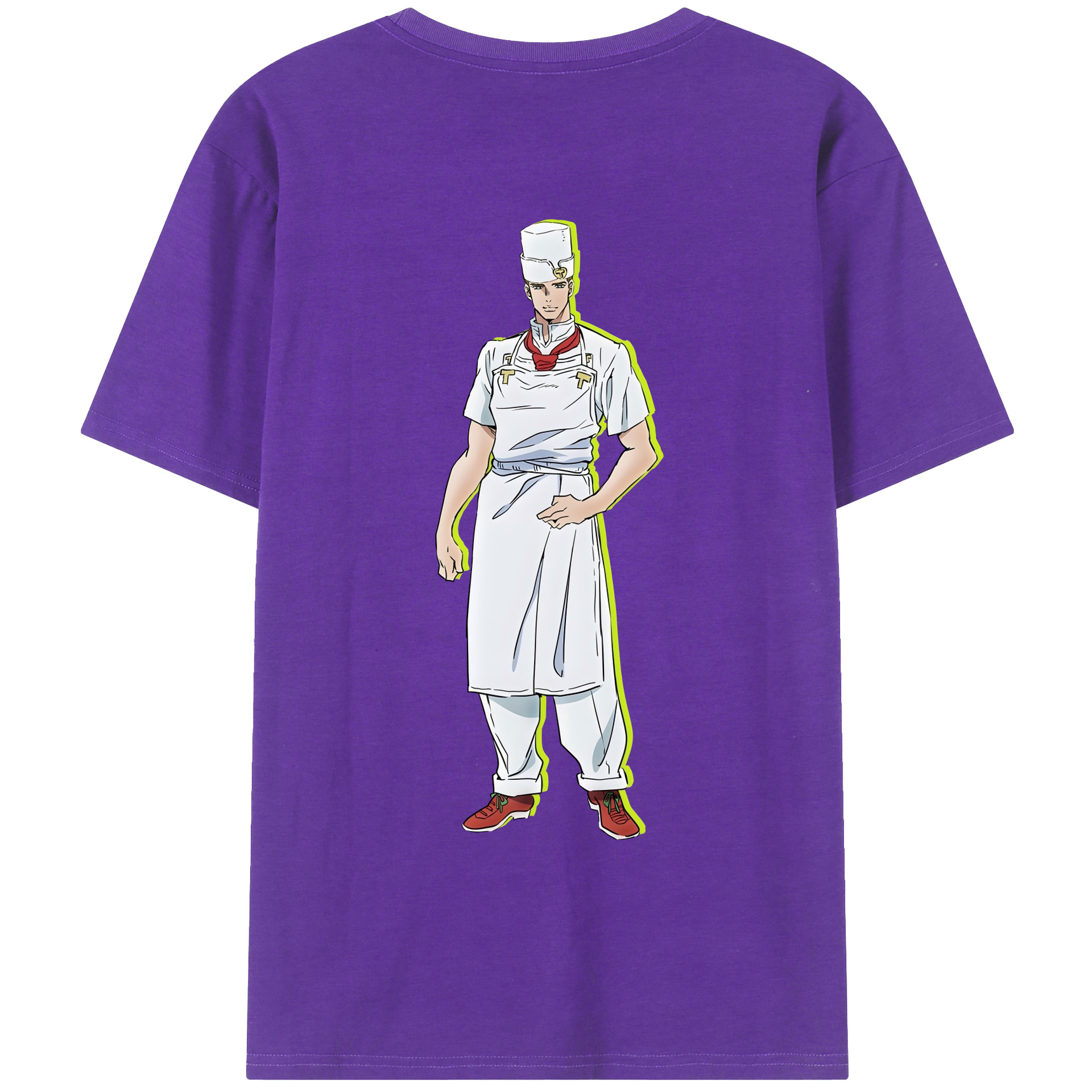 （画像用） ジョジョの奇妙な冒険 Tonio Trussardi JoJo's Bizarre Adventure トニオ?トラッサルディ 綿100％ メンズ半袖Tシャツ（バックプリント） 通気性
