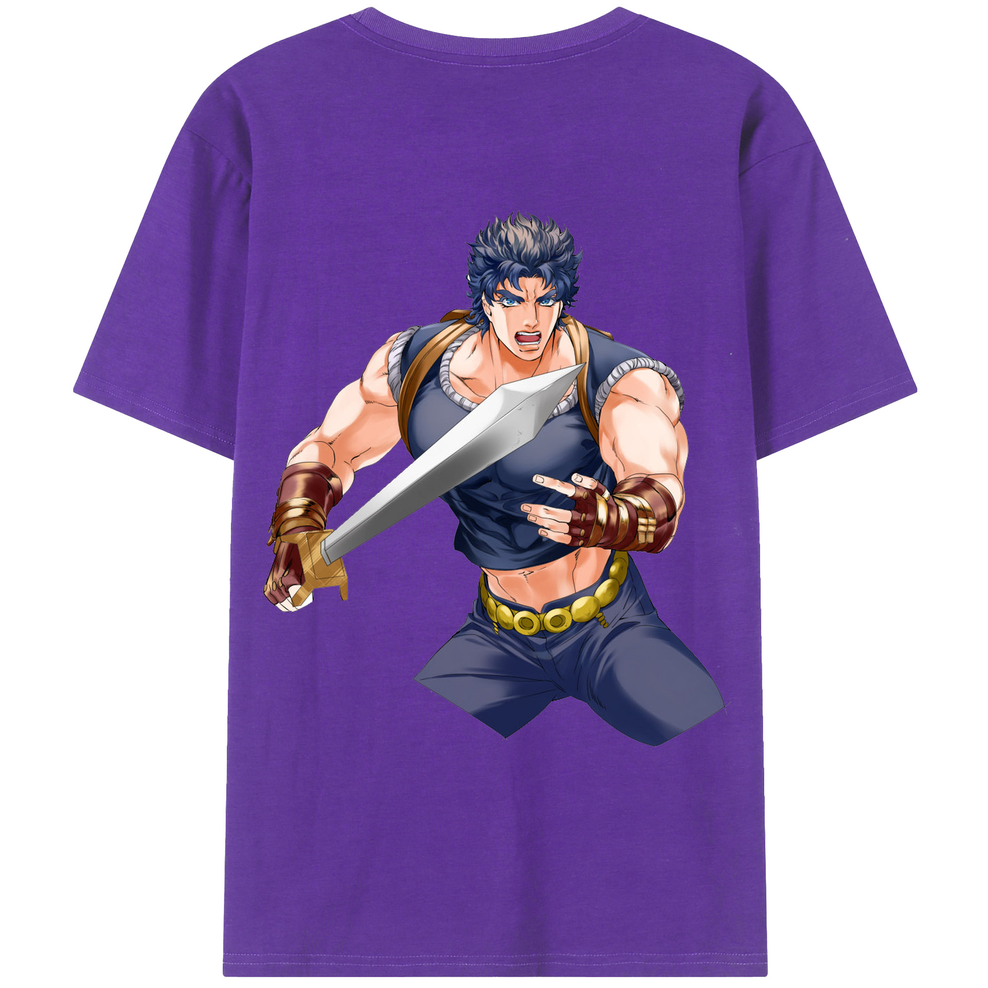 （画像用） ジョジョの奇妙な冒険 /ジョナサン?ジョースター JoJo's Bizarre Adventure Jonathan Joestar 綿100％ メンズ半袖Tシャツ（バックプリント） 通気性