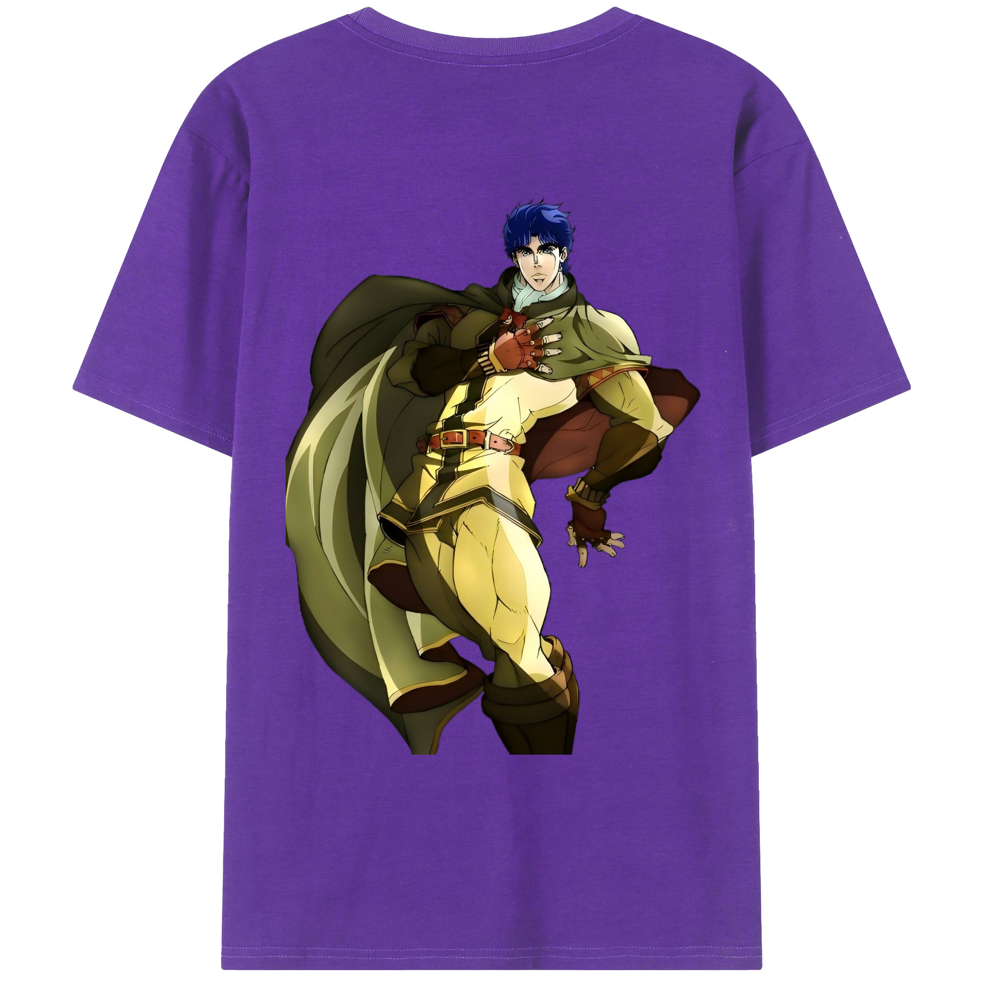 （画像用） ジョジョの奇妙な冒険 /ジョナサン?ジョースター JoJo's Bizarre Adventure Jonathan Joestar 綿100％ メンズ半袖Tシャツ（バックプリント） 通気性