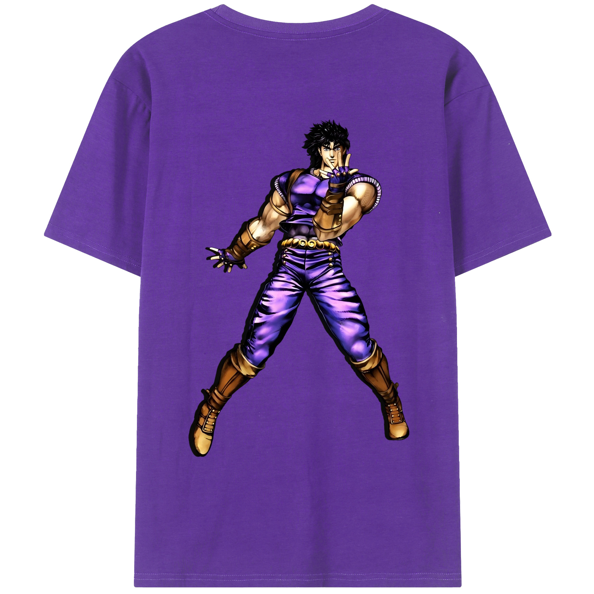 （画像用） ジョジョの奇妙な冒険 /ジョナサン?ジョースター JoJo's Bizarre Adventure Jonathan Joestar 綿100％ メンズ半袖Tシャツ（バックプリント） 通気性
