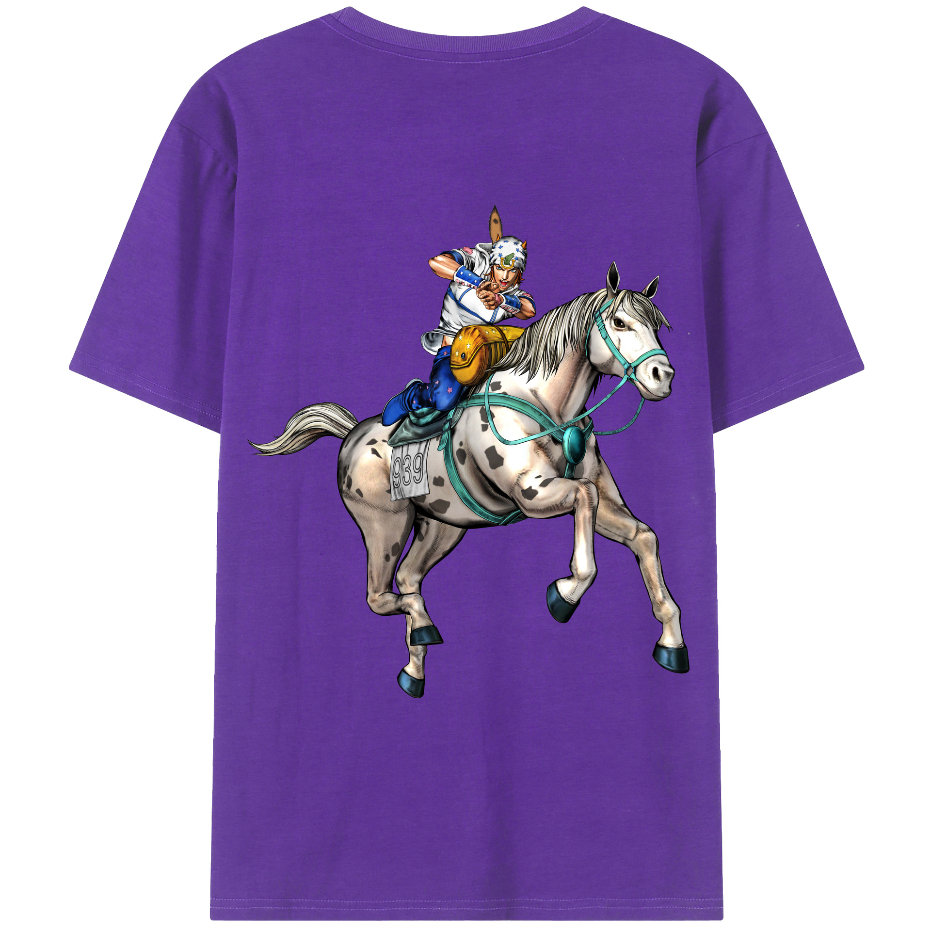 （画像用） ジョジョの奇妙な冒険 ジョナサン?ジョースター JoJo's Bizarre Adventure Jonathan Joestar 綿100％ メンズ半袖Tシャツ（バックプリント） 通気性