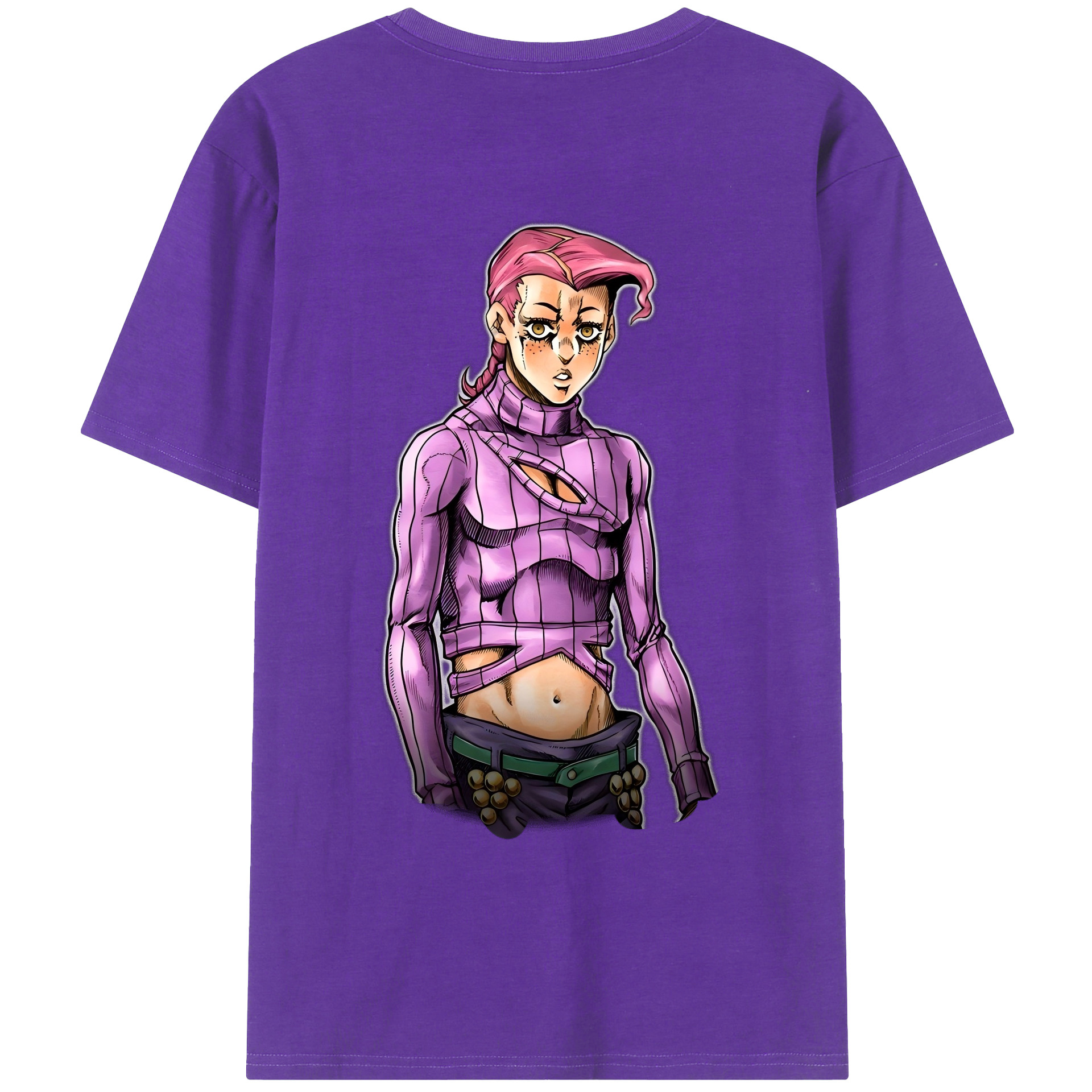 （画像用） ジョジョの奇妙な冒険 ビネガー?ドッピオ JoJo's Bizarre Adventure Vinegar Doppio 綿100％ メンズ半袖Tシャツ（バックプリント） 通気性