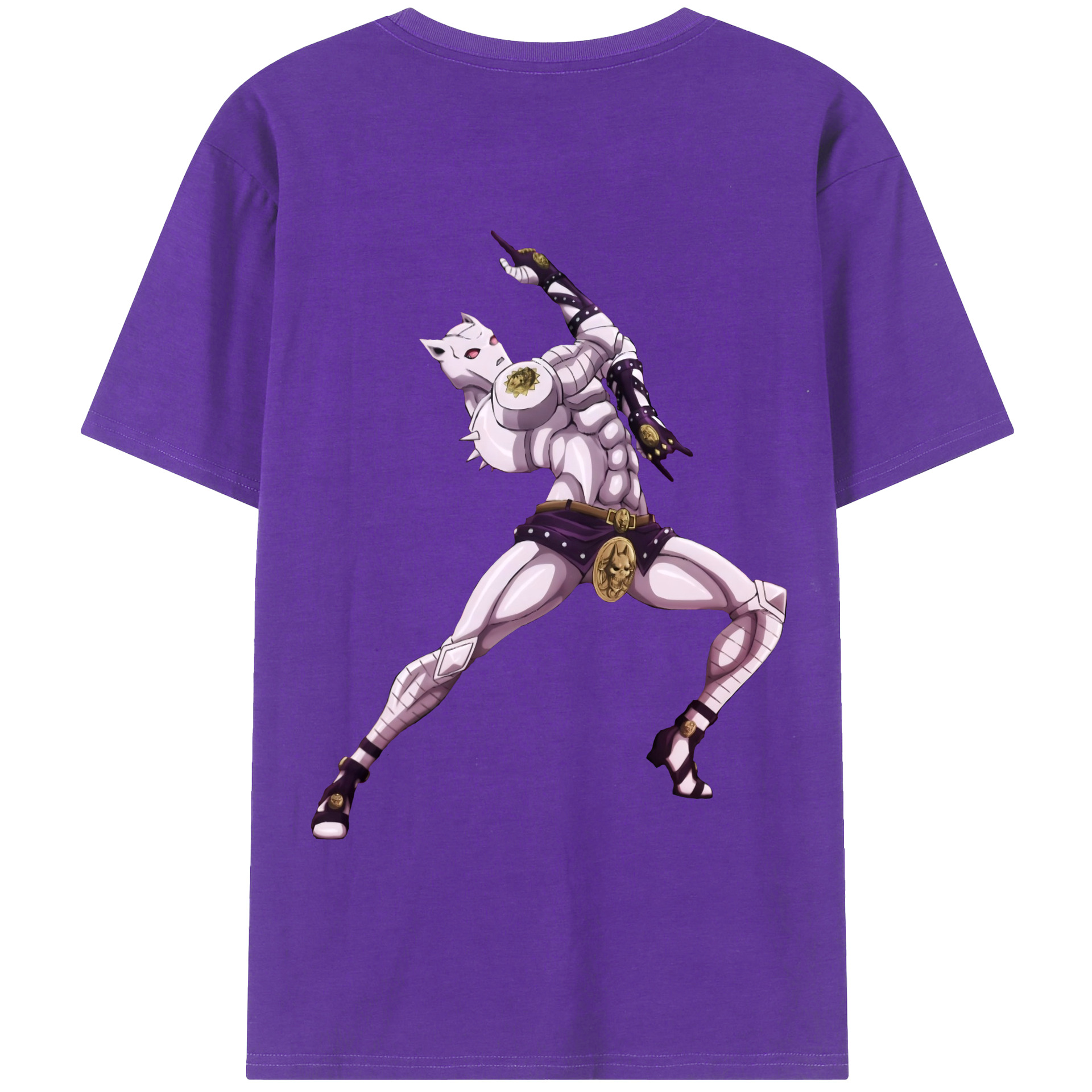 （画像用） ジョジョの奇妙な冒険 きら よしかげ JoJo's Bizarre Adventure Kira Yoshikage 綿100％ メンズ半袖Tシャツ（バックプリント） 通気性