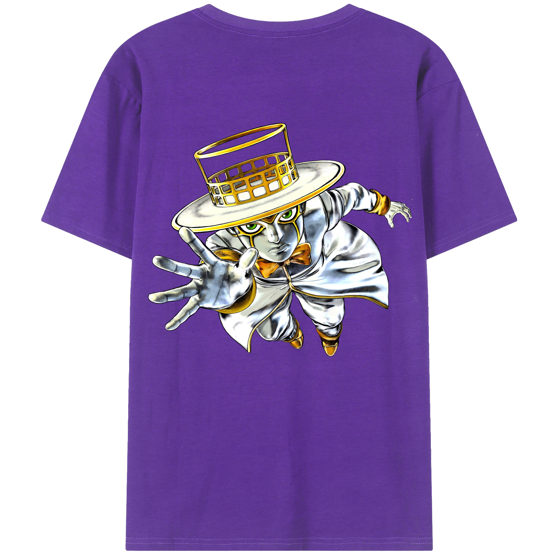 （画像用） ジョジョの奇妙な冒険 岸辺 露伴（きしべ ろはん） JoJo's Bizarre Adventure Rohan Kishibe 綿100％ メンズ半袖Tシャツ（バックプリント） 通気性