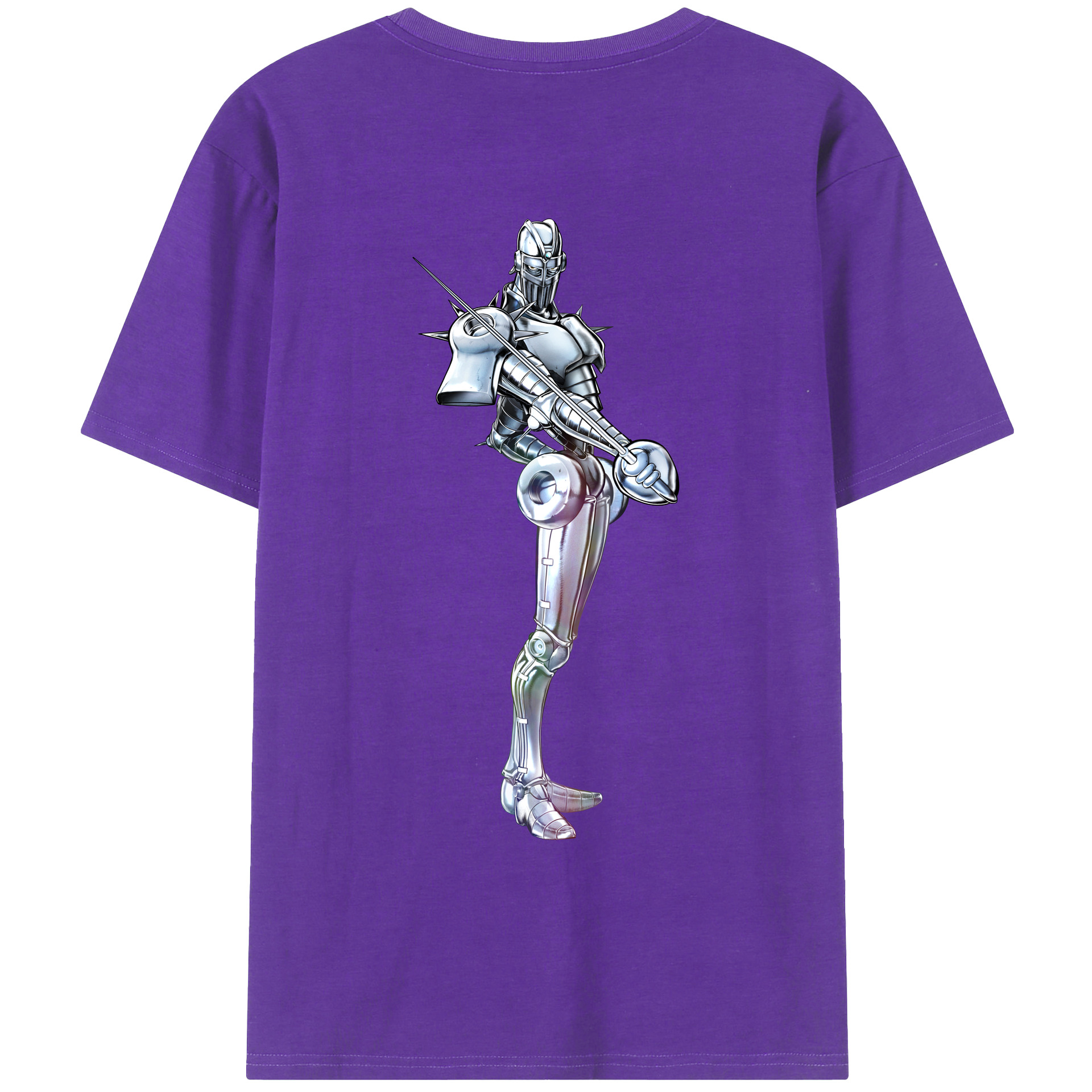 （画像用） ジョジョの奇妙な冒険 ジャン＝ピエール?ポルナレフ JoJo's Bizarre Adventure Jan Pierre Polnareff 綿100％ メンズ半袖Tシャツ（バックプリント） 通気性