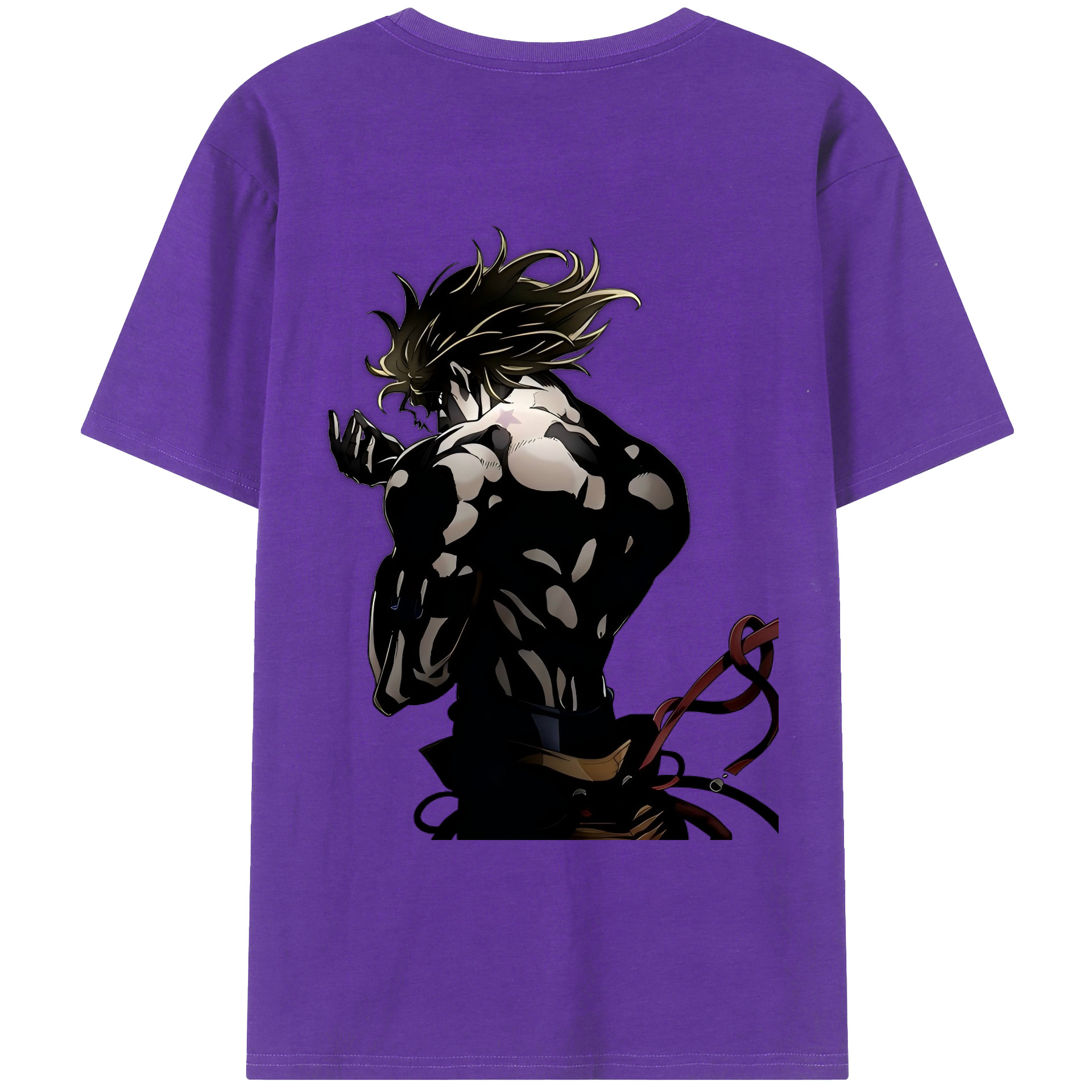 （画像用） ジョジョの奇妙な冒険 ディオ?ブランドー JoJo's Bizarre Adventure Dio Brando 綿100％ メンズ半袖Tシャツ（バックプリント） 通気性
