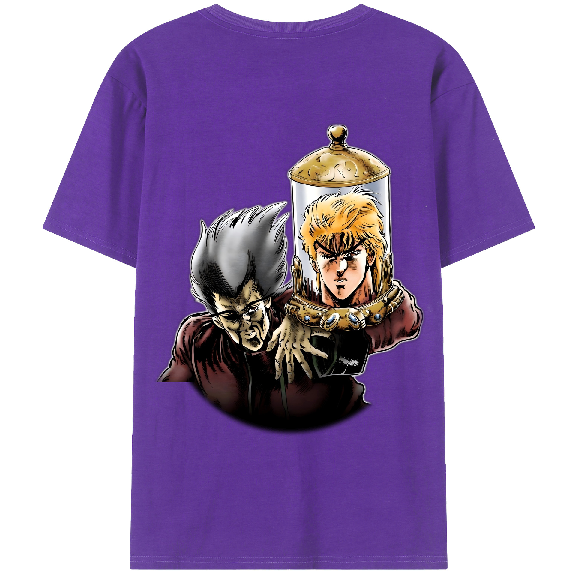 （画像用） ジョジョの奇妙な冒険 ディオ?ブランドー JoJo's Bizarre Adventure Dio Brando 綿100％ メンズ半袖Tシャツ（バックプリント） 通気性