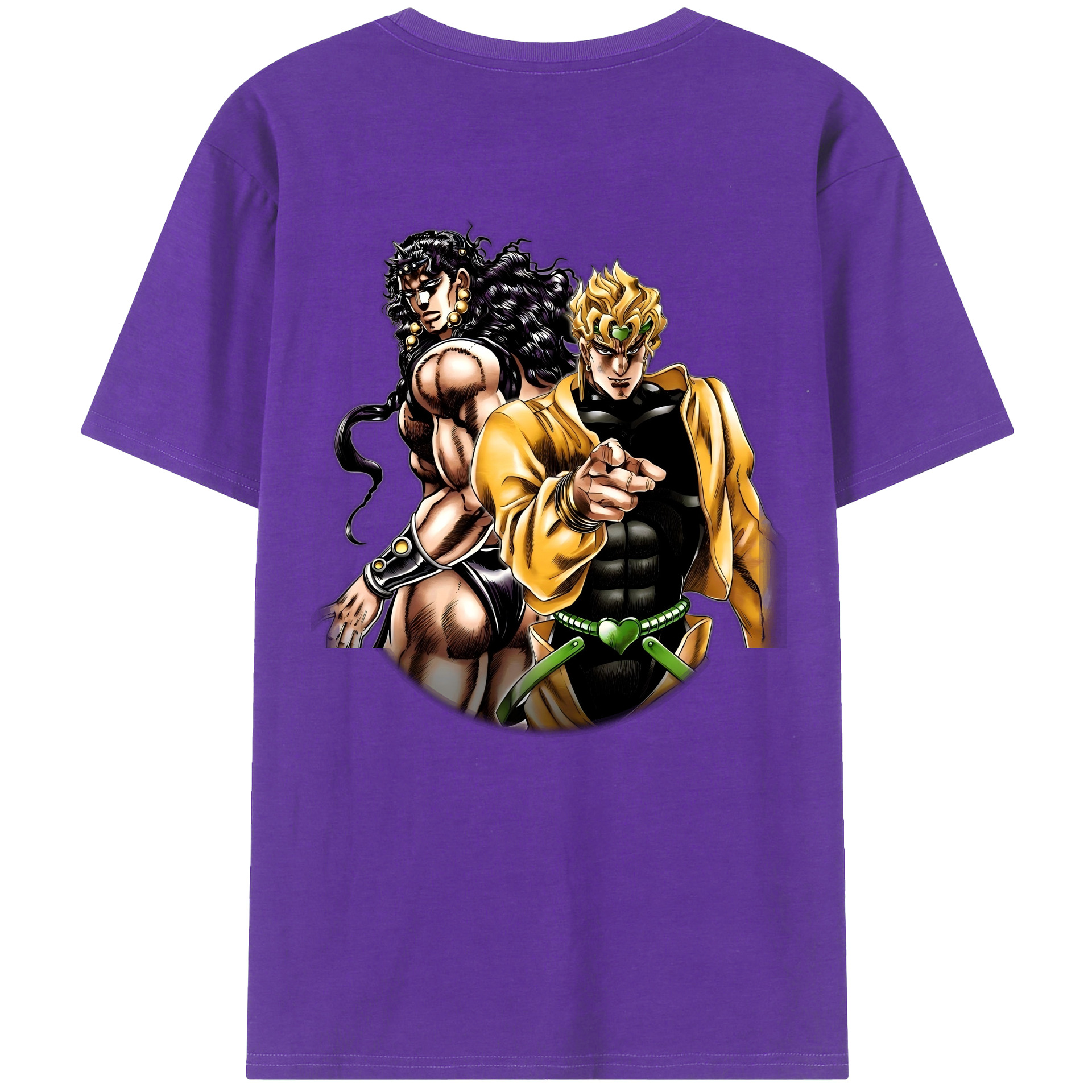 （画像用） ジョジョの奇妙な冒険 ディオ?ブランドー JoJo's Bizarre Adventure Dio Brando 綿100％ メンズ半袖Tシャツ（バックプリント） 通気性
