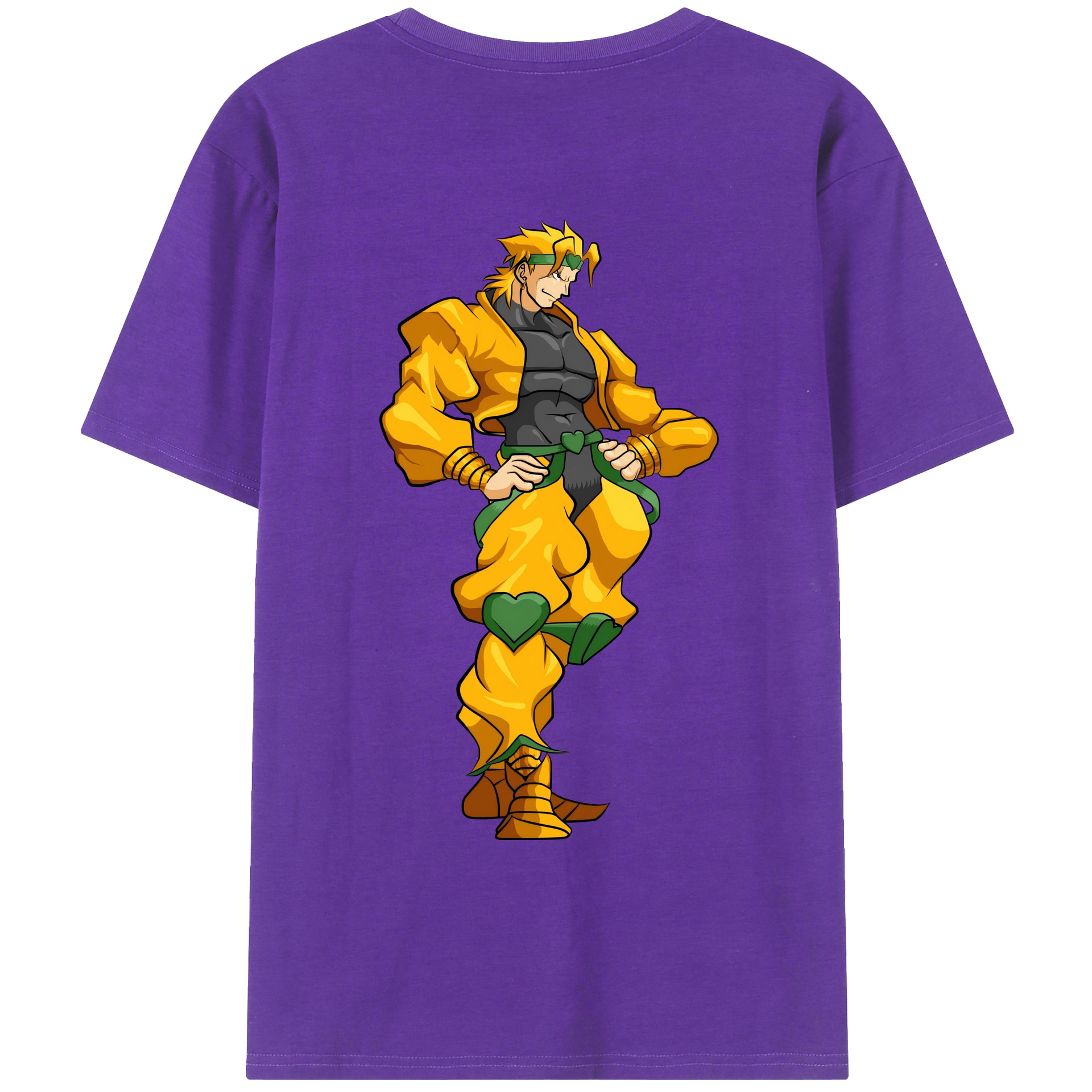 （画像用） ジョジョの奇妙な冒険 ディオ?ブランドー JoJo's Bizarre Adventure Dio Brando 綿100％ メンズ半袖Tシャツ（バックプリント） 通気性