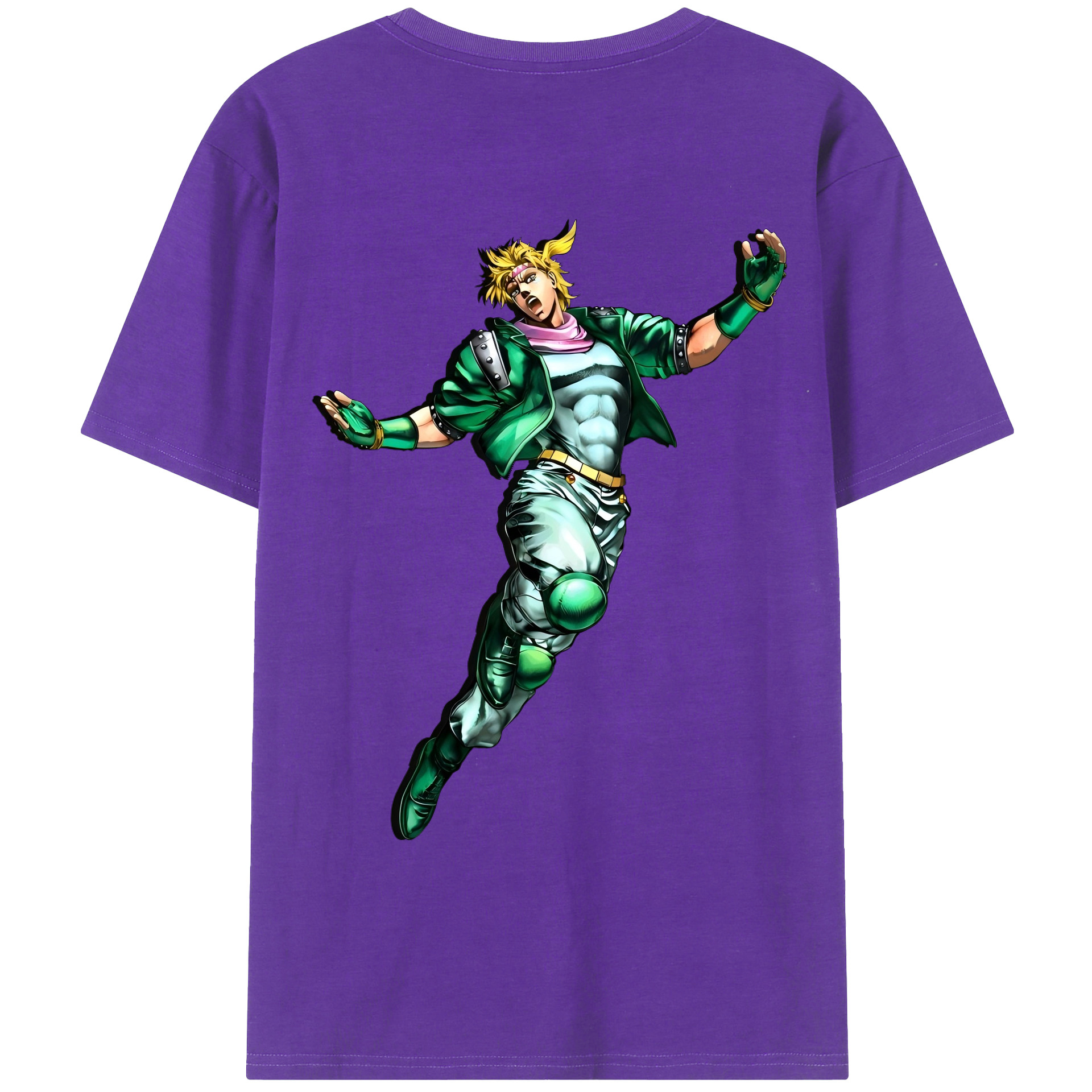 （画像用） ジョジョの奇妙な冒険 ディオ?ブランドー JoJo's Bizarre Adventure Dio Brando 綿100％ メンズ半袖Tシャツ（バックプリント） 通気性