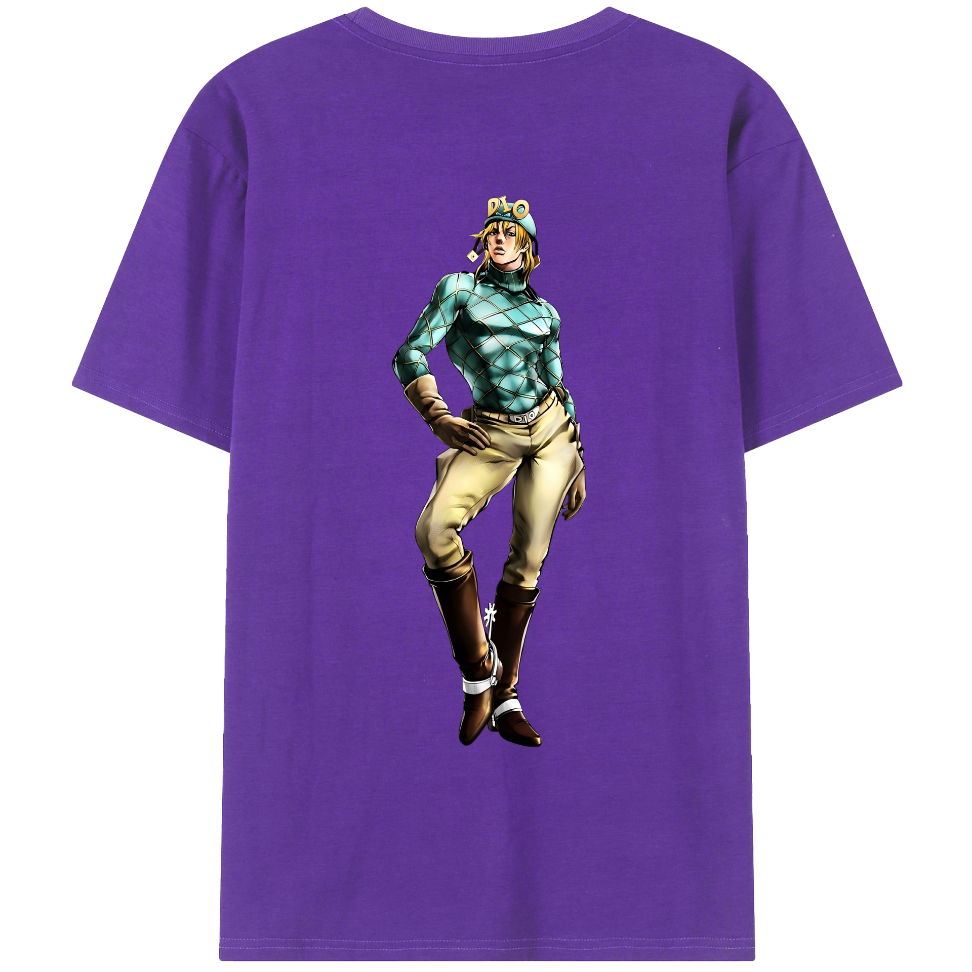 （画像用） ジョジョの奇妙な冒険 ディオ?ブランドー JoJo's Bizarre Adventure Dio Brando 綿100％ メンズ半袖Tシャツ（バックプリント） 通気性
