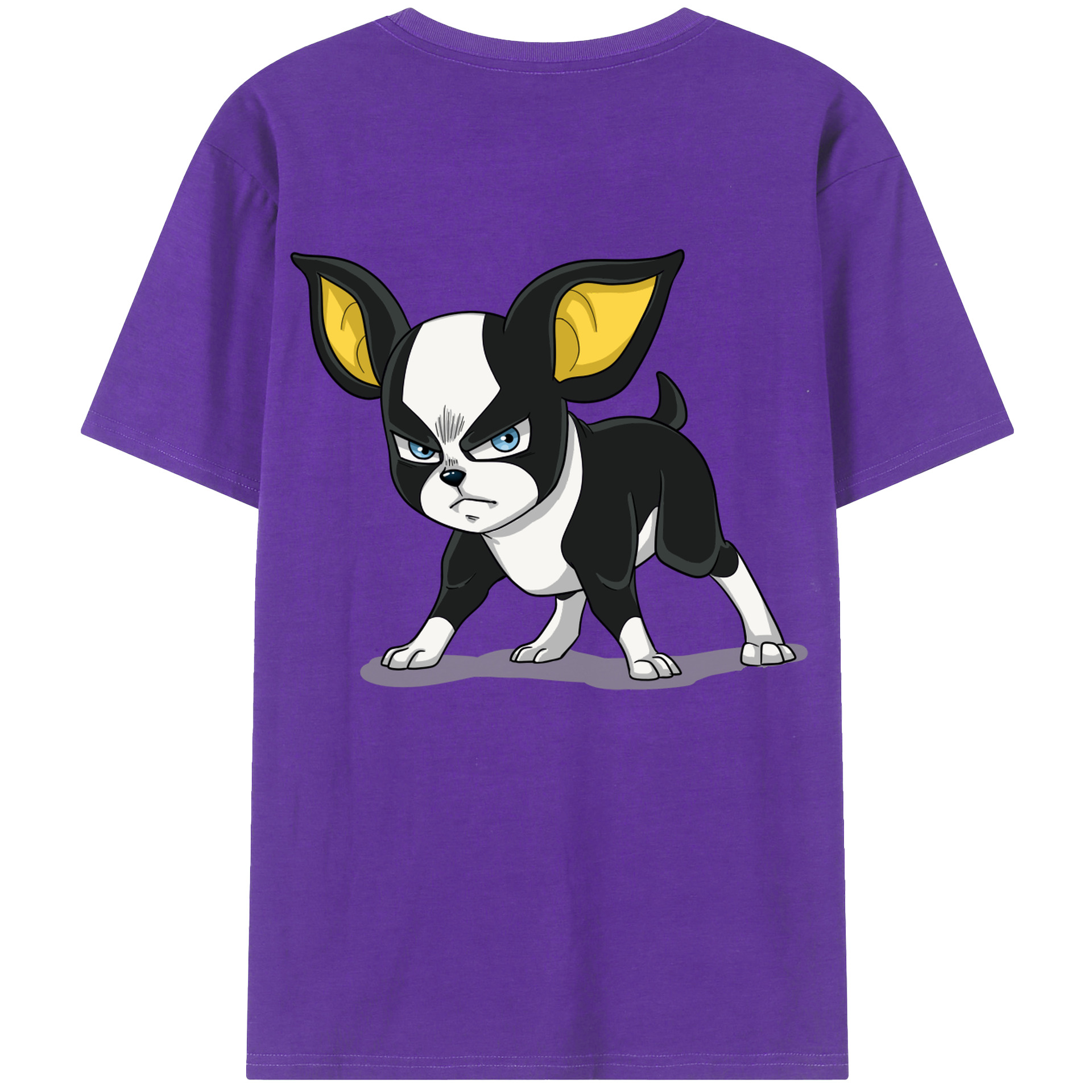 （画像用） ジョジョの奇妙な冒険 イギー JoJo's Bizarre Adventure Iggy 綿100％ メンズ半袖Tシャツ（バックプリント） 通気性