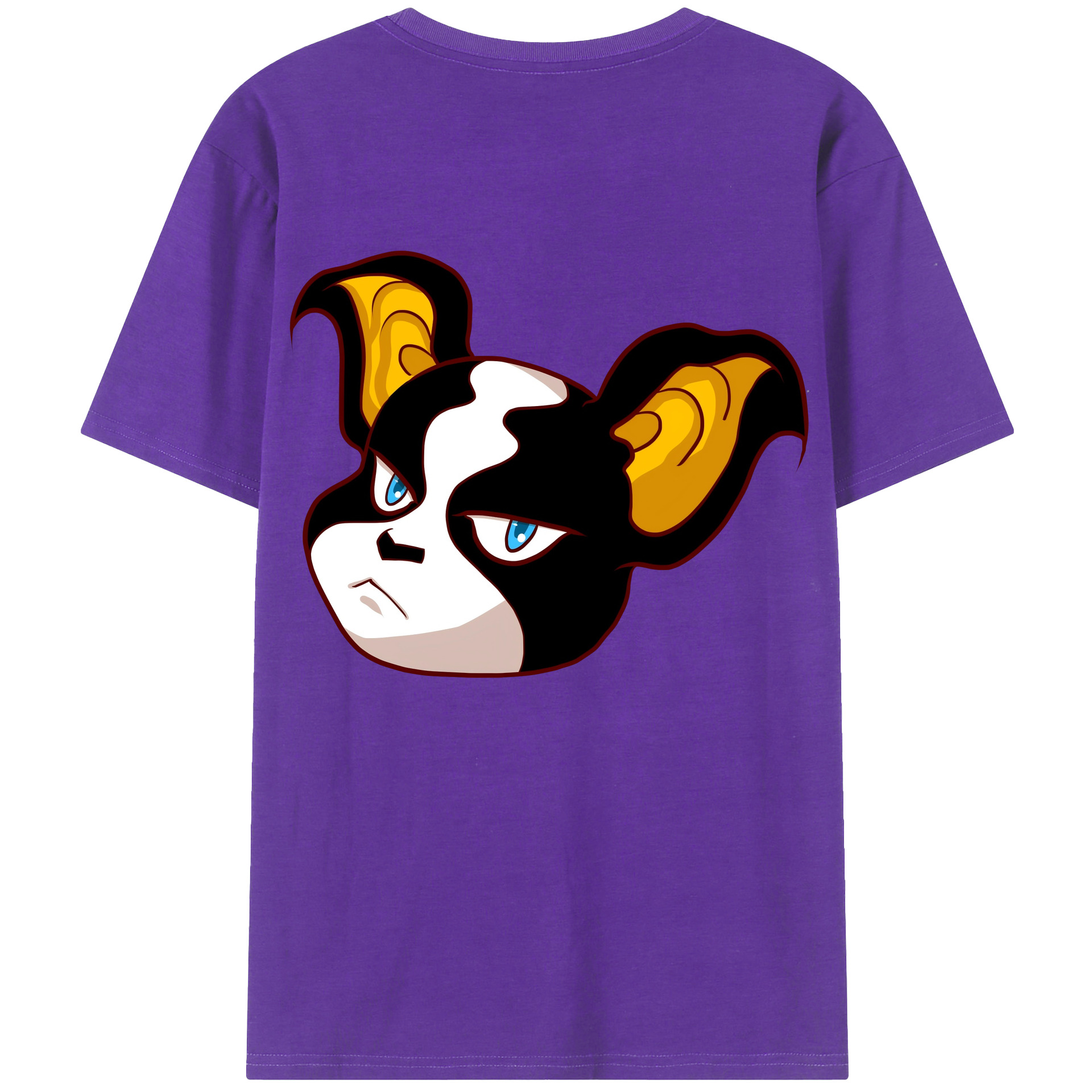 （画像用） ジョジョの奇妙な冒険 イギー JoJo's Bizarre Adventure Iggy 綿100％ メンズ半袖Tシャツ（バックプリント） 通気性