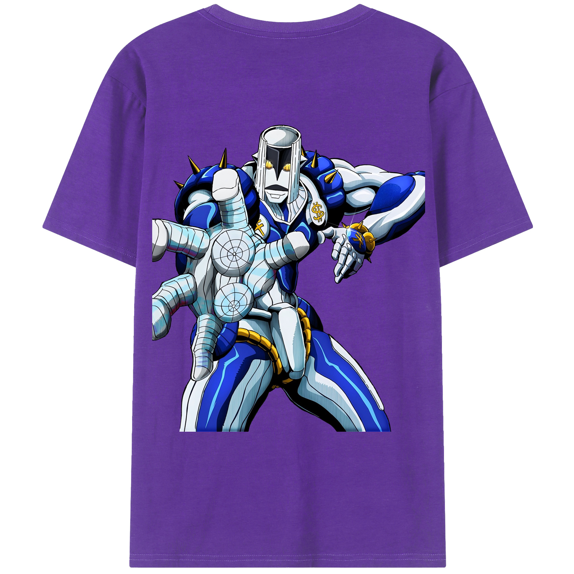 （画像用） ジョジョの奇妙な冒険 虹村億泰 にじむら おくやす JoJo's Bizarre Adventure Nijimura Okuyasu 綿100％ メンズ半袖Tシャツ（バックプリント） 通気性